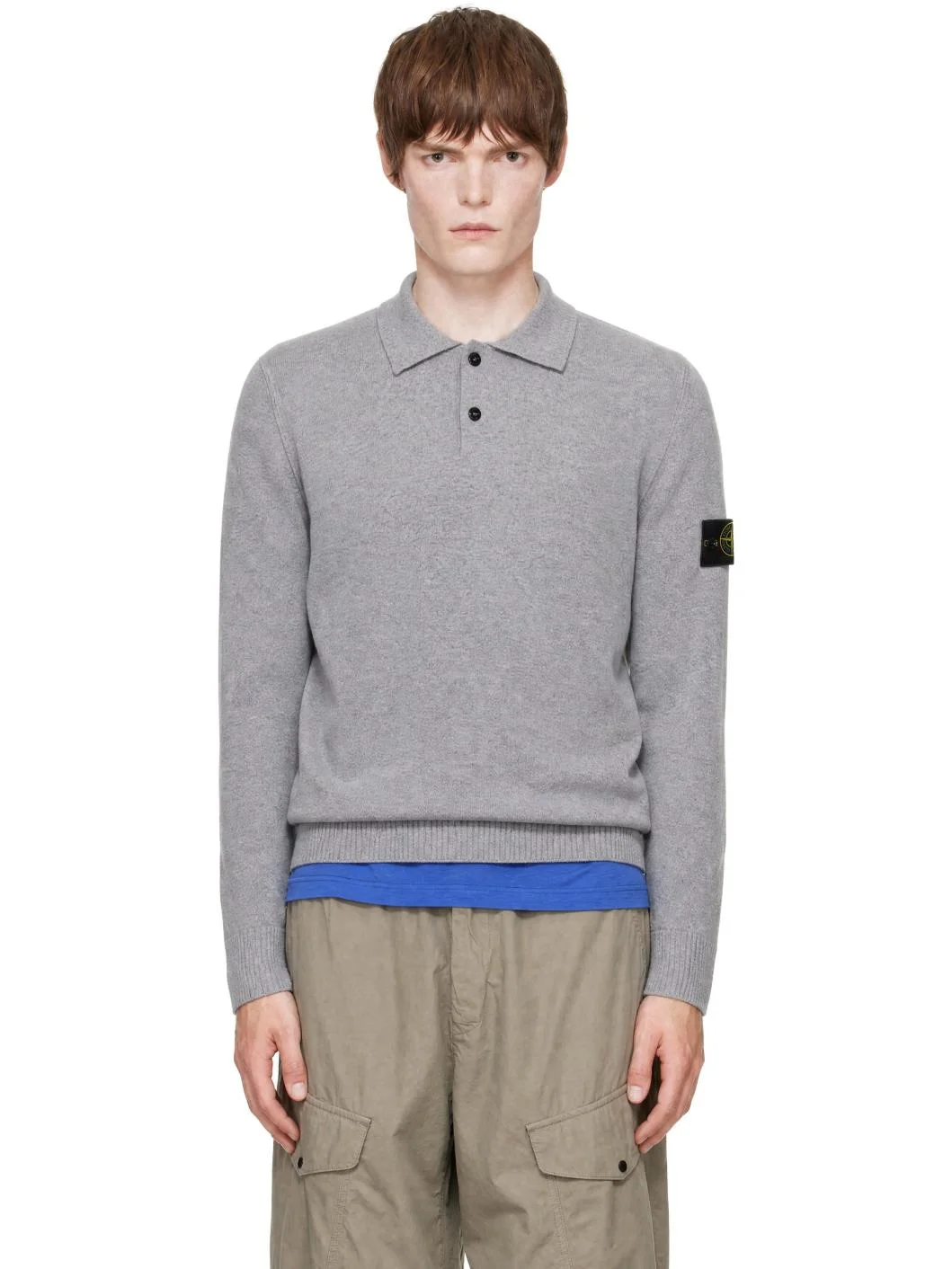 Gray 5100018 Geelong Wool LS Polo - 1