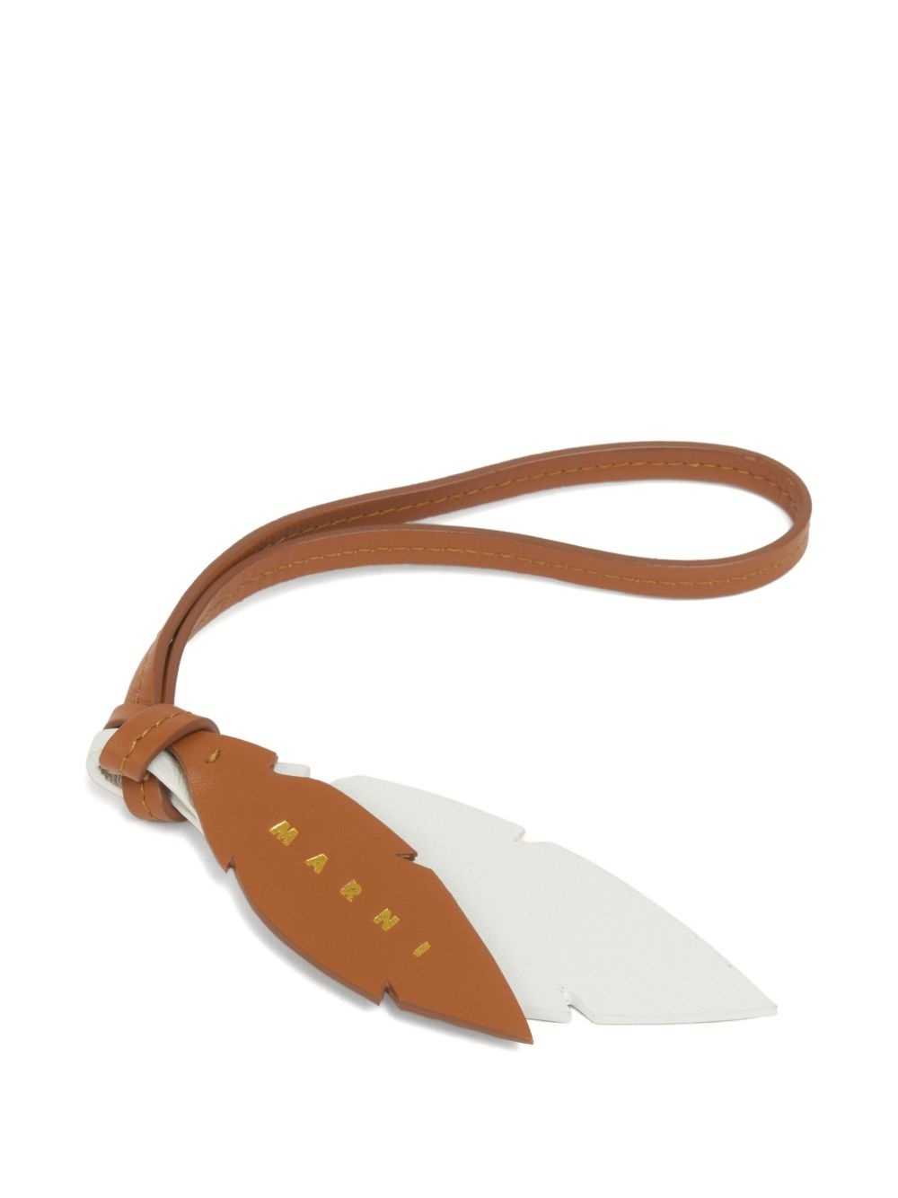 feather leather charm - 3