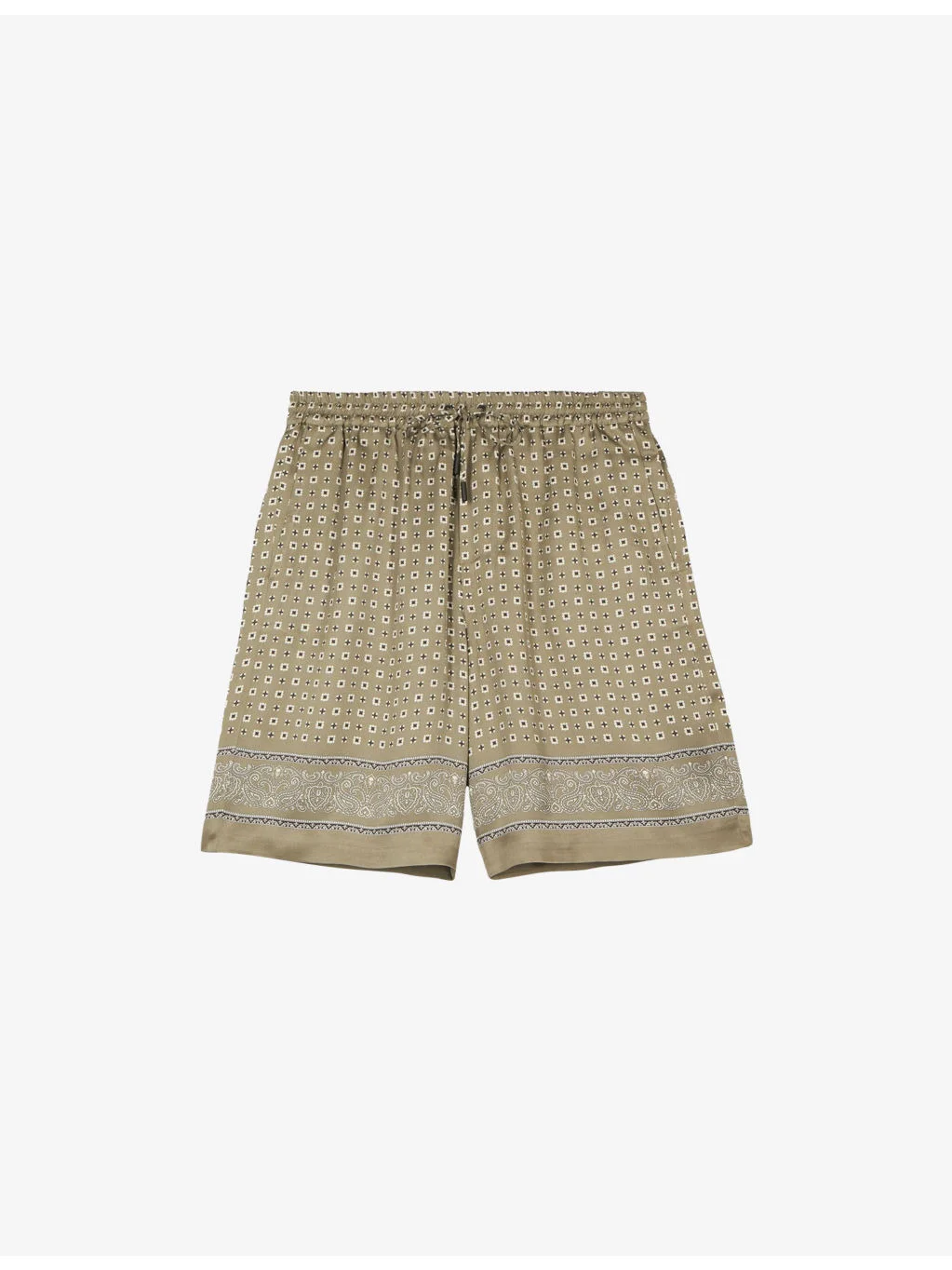 Bandana-Print Drawstring-Waist Woven Shorts - 1
