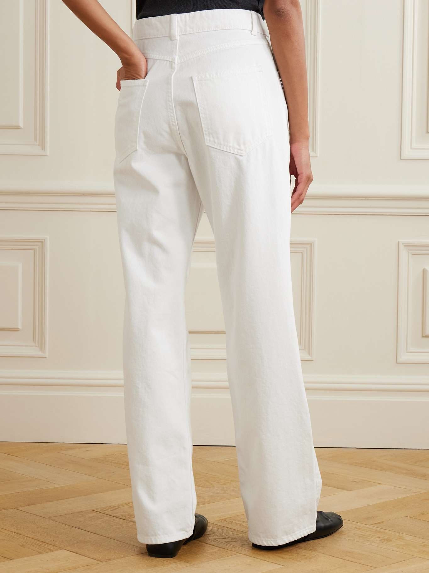 Mid-rise straight-leg jeans White - 4