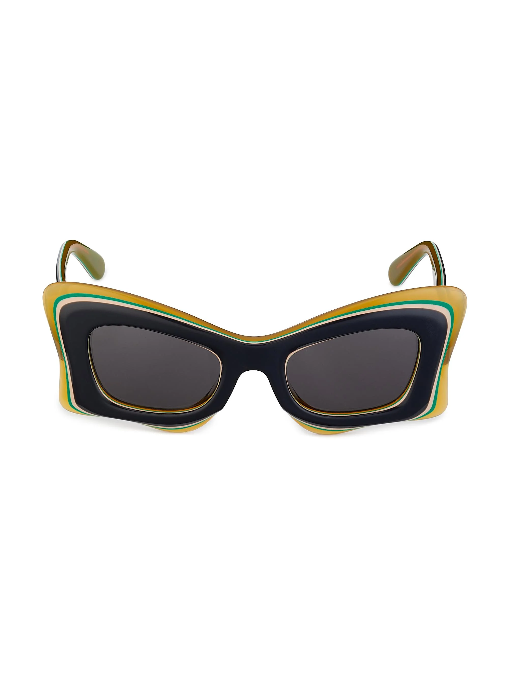 Unisex x Paula's Ibiza 50MM Butterfly Sunglasses - Grey Multi Dark Grey - 1
