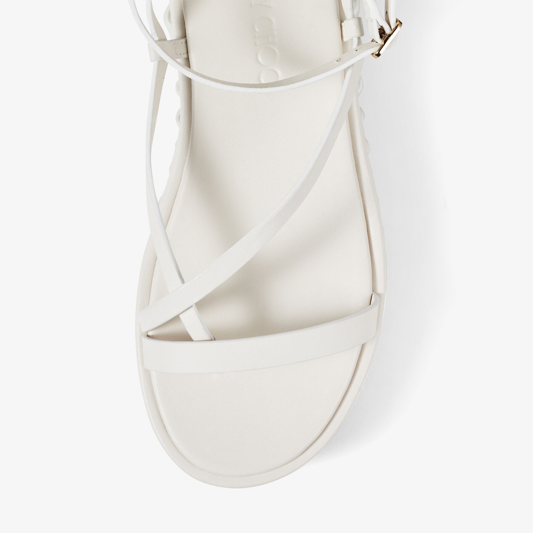 Pine Flat
Latte Vachetta Leather Platform Sandals with Pearl Embellishment - 4