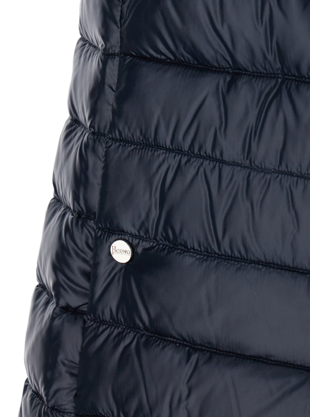 Herno Women Blue Vest With High Neck And Buttons With Logo In Tech Fabric Woman - 3