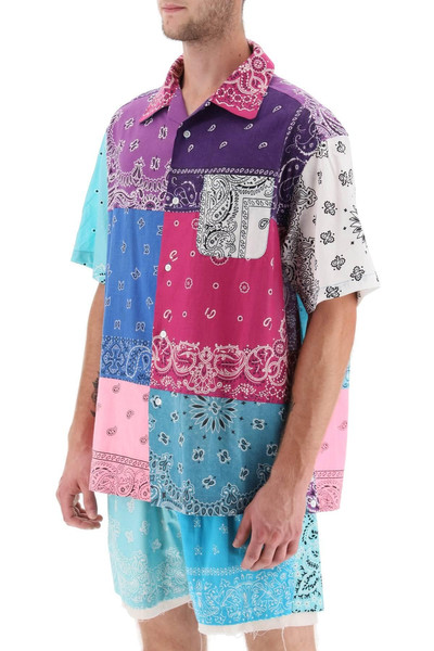 Children of the Discordance SHORT-SLEEVED PATCHWORK SHIRT WITH BANDANA PRINTS outlook