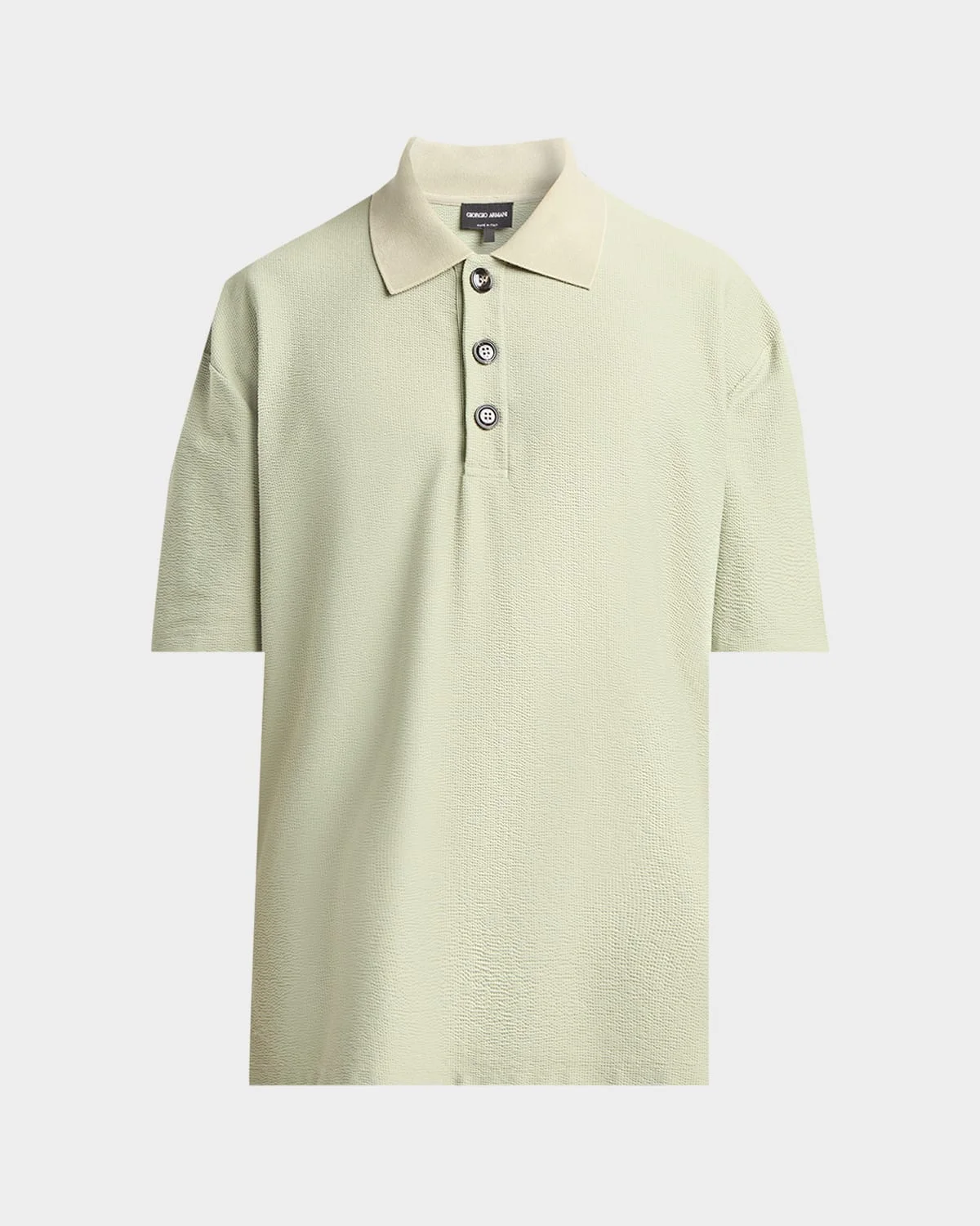 Men's Seersucker Relaxed-Fit Polo Shirt - 1