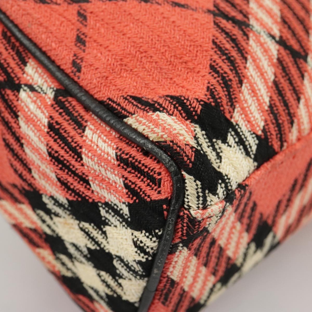 Burberry Nova Check Blue Label Hand Bag Canvas Red - 11