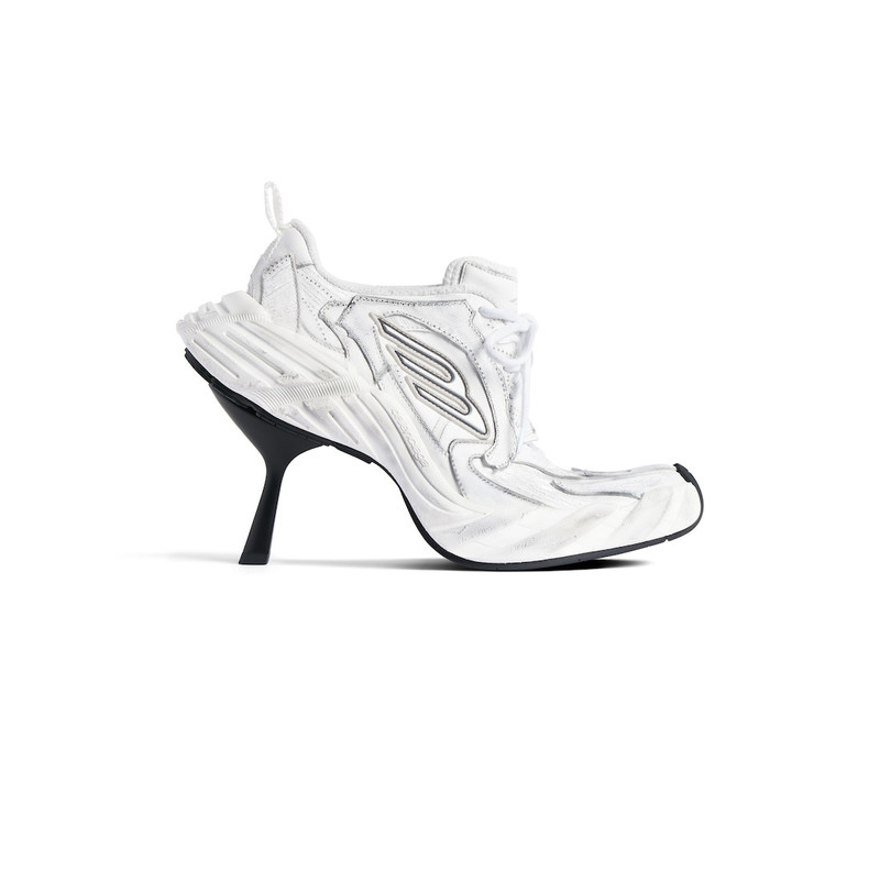 Women's Monday Heel Shoe in White/black/grey 1
