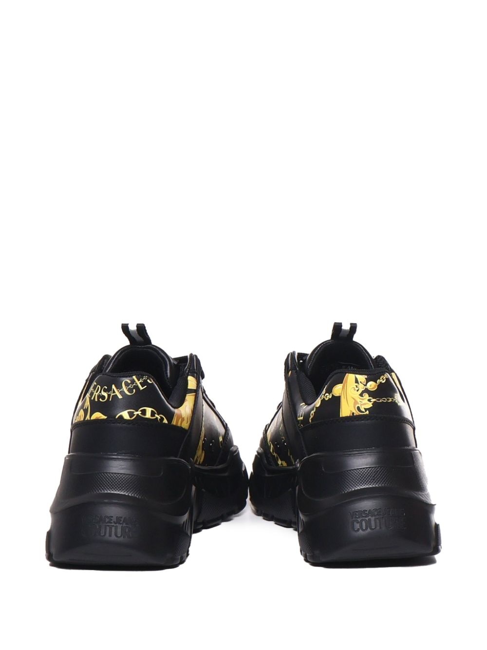logo-baroque-print sneakers - 3