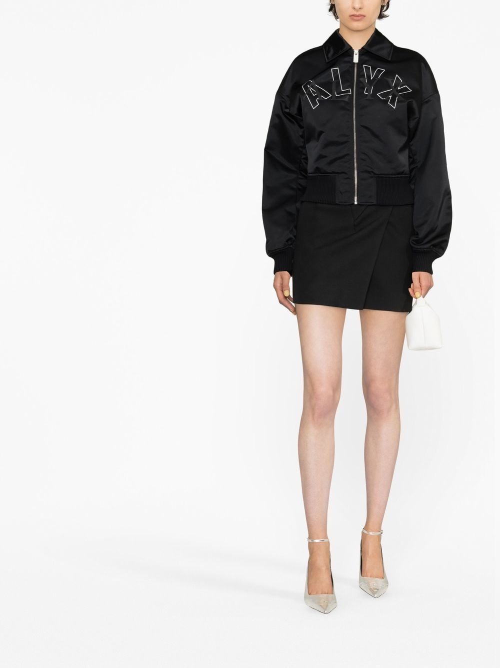 embroidered logo bomber jacket - 2