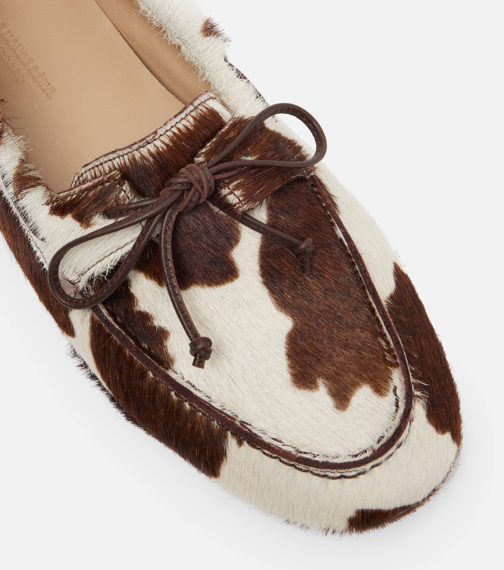 Printed calf hair driving shoes - 5