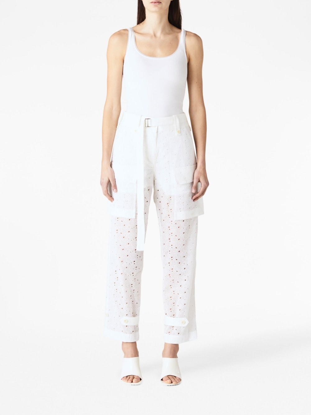logo-embroidery trousers - 2