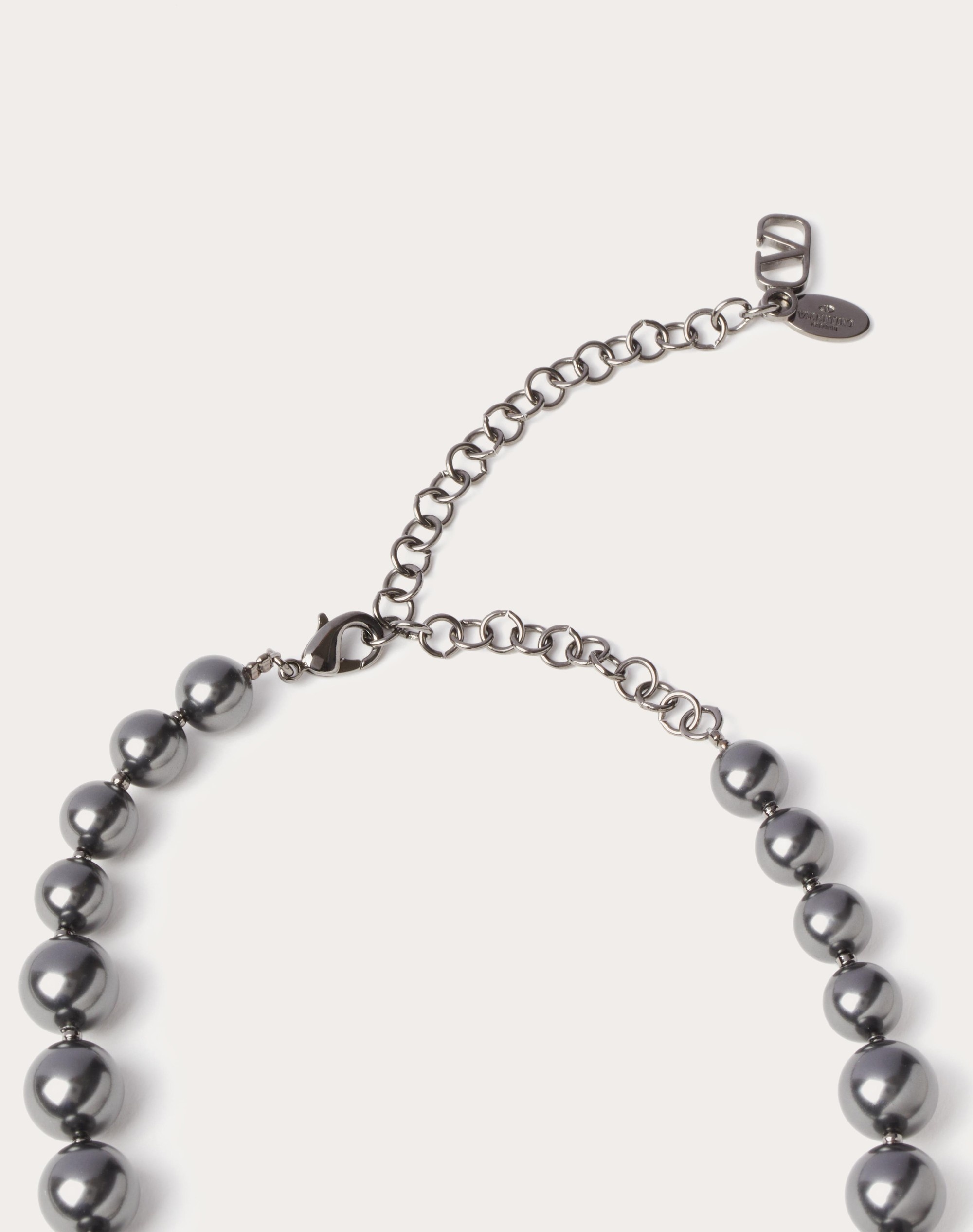 VLOGO SIGNATURE METAL CHOKER WITH SWAROVSKI® PEARLS - 4