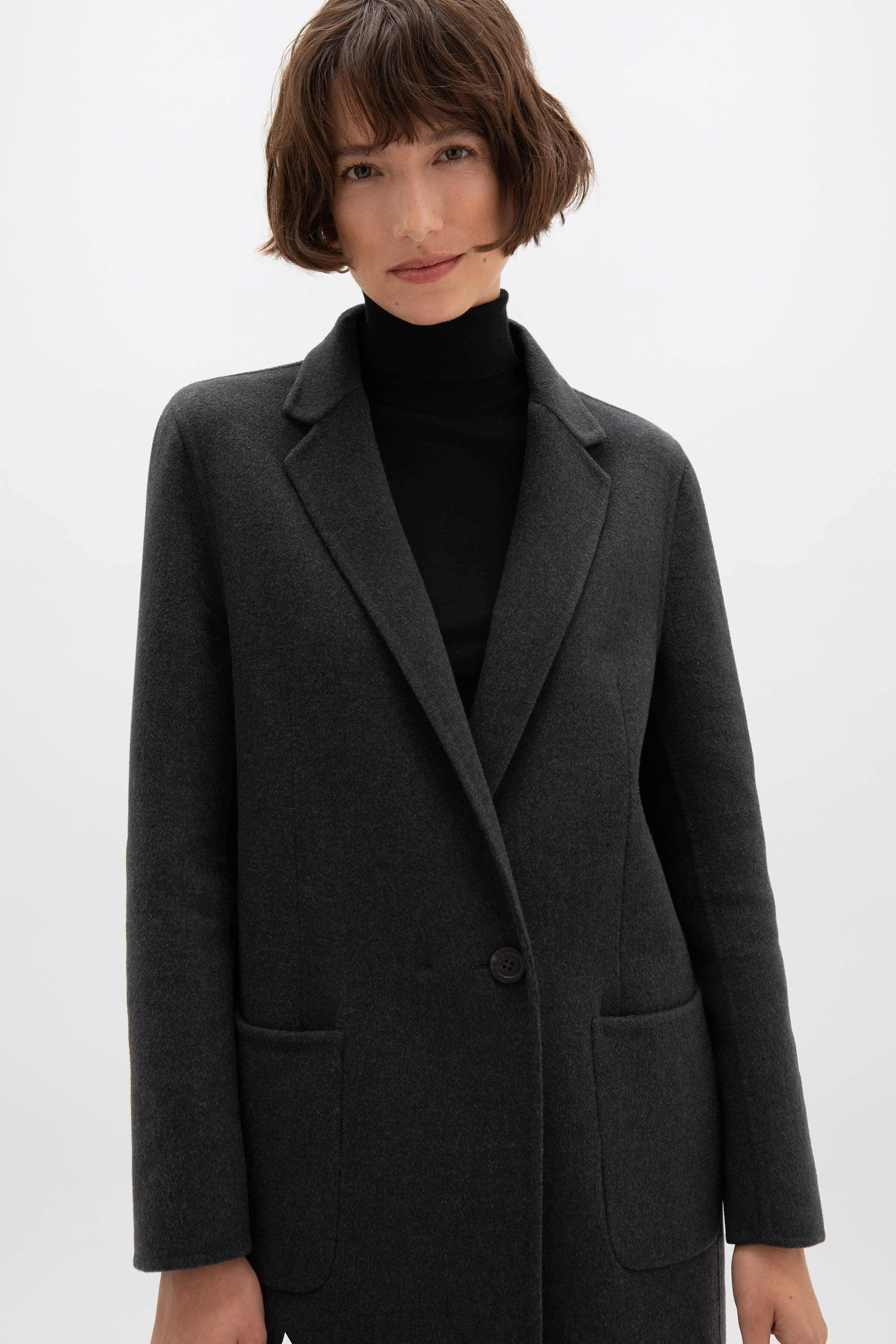 Classic Grey Cashmere Coat - 2