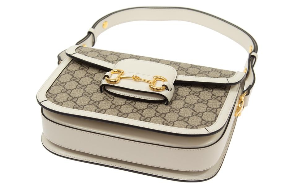 (WMNS) Gucci 1955 SeriesButton Single Shoulder Bag White 602204-92TCG-9761 - 3