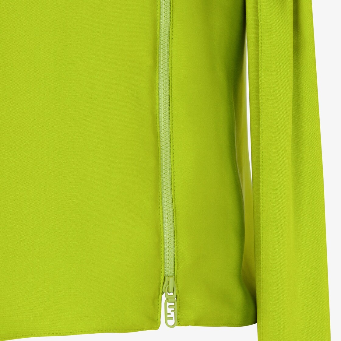 Acid green satin top - 3
