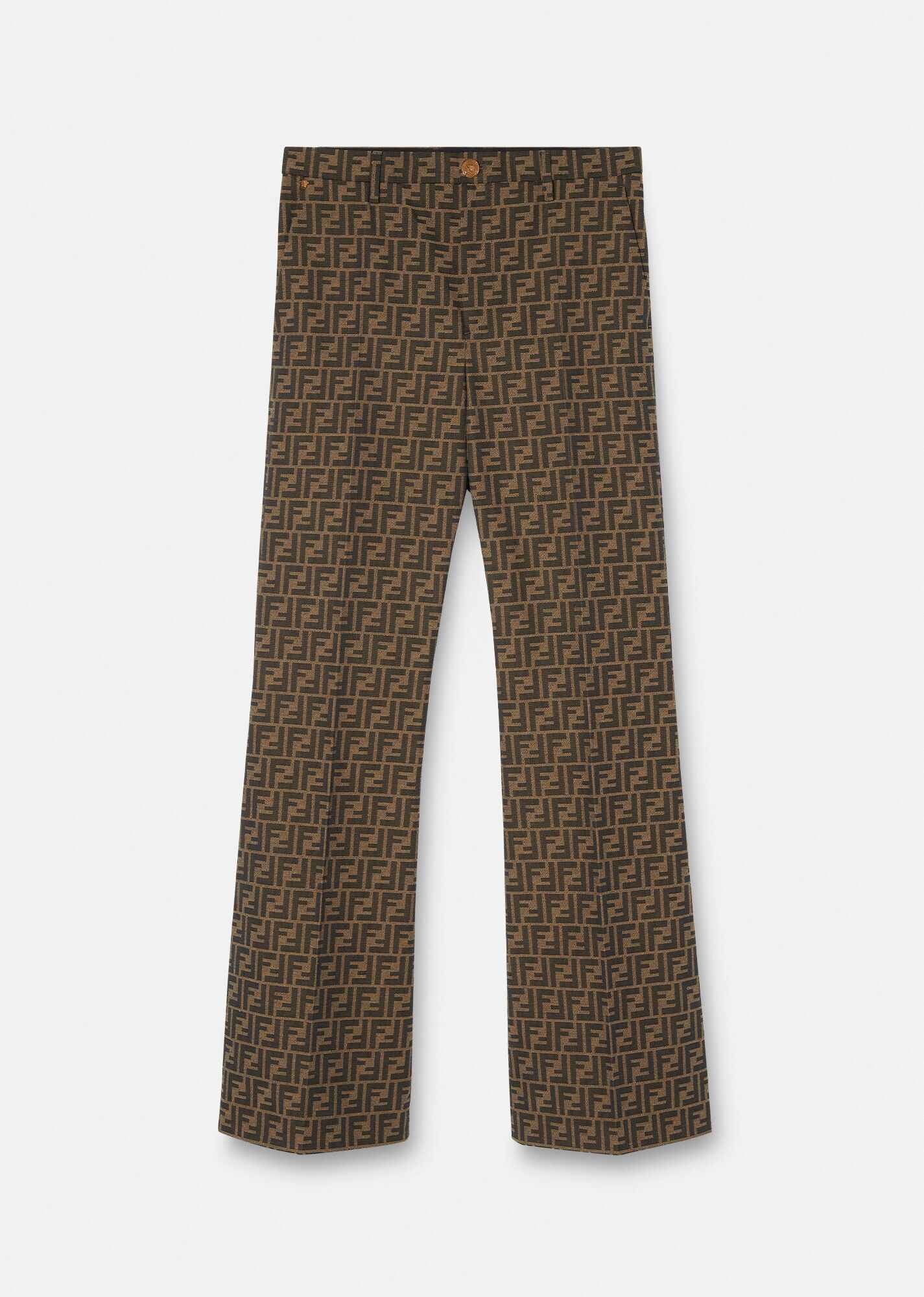 Fendace FF Flared Jacquard Pants - 1
