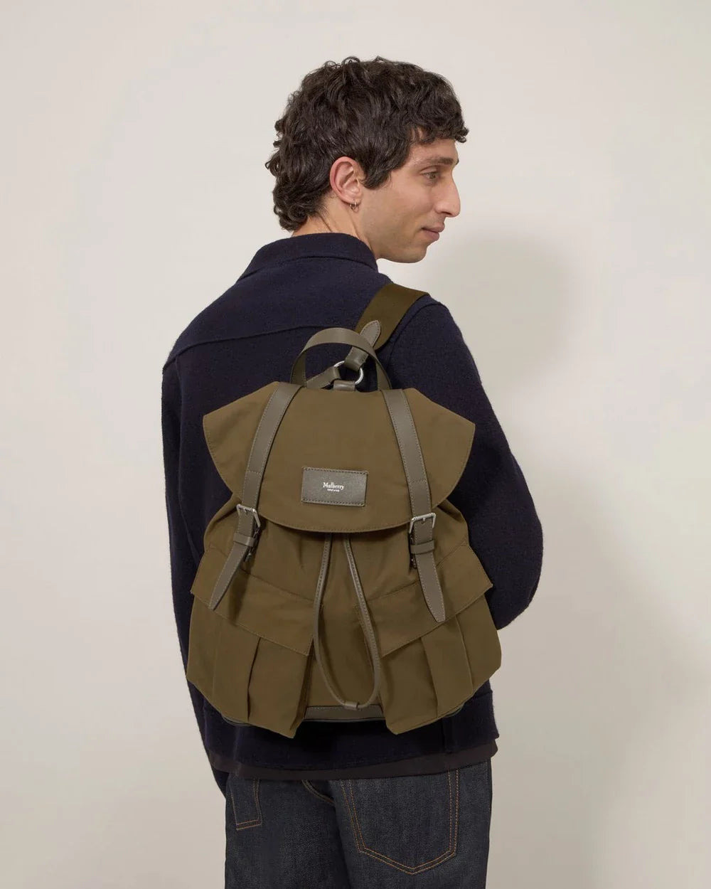 Heritage Waxed Backpack Dark Moss Waxed Cotton - 2