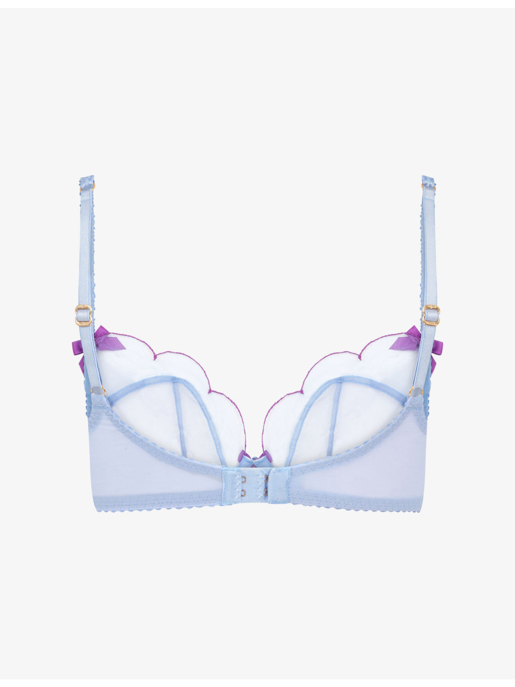 Lorna Bow-Embellished Underwired Mesh Bra - 4