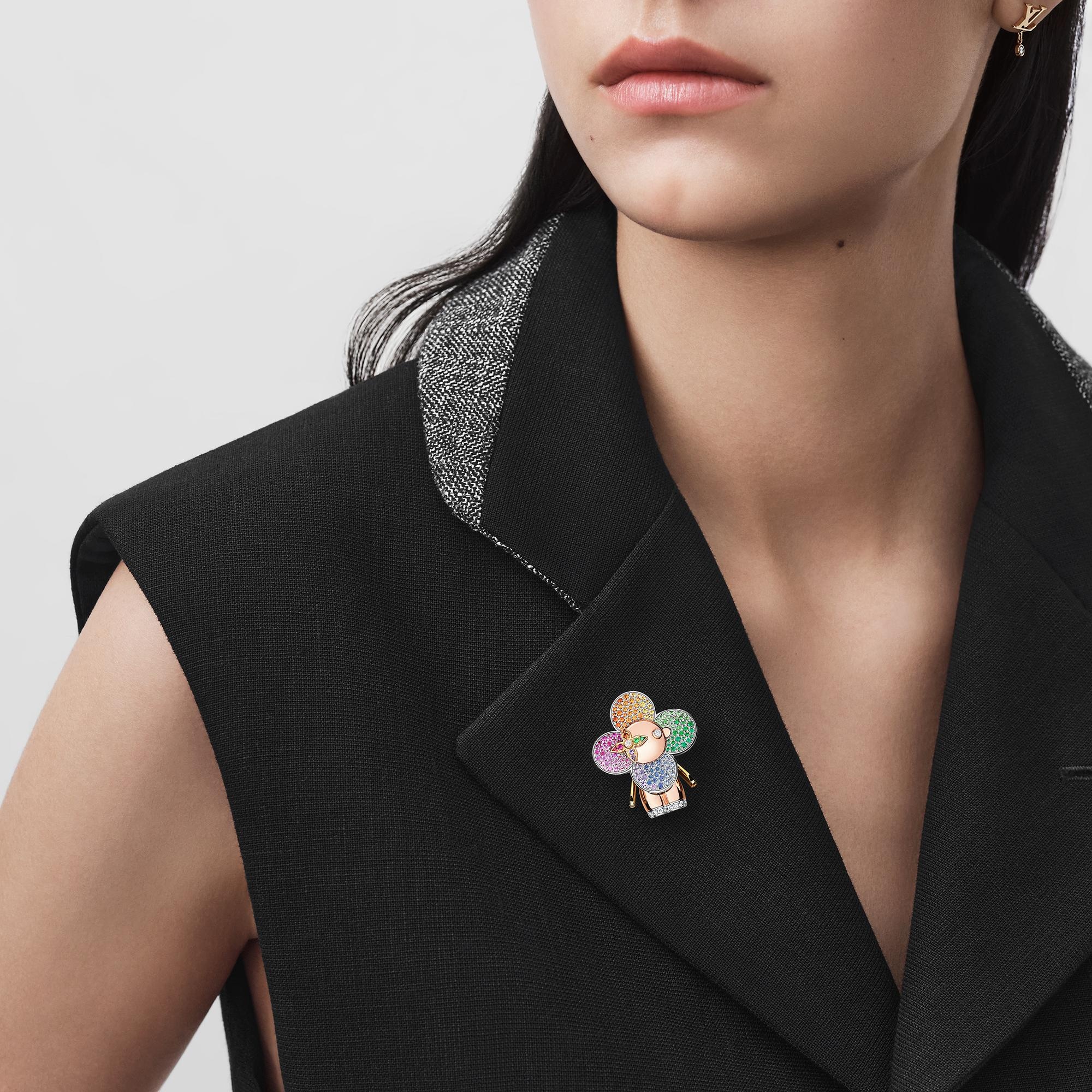 Vivienne Rainbow Pendant, 3 Golds, Diamonds & Colored Gemstones - 7