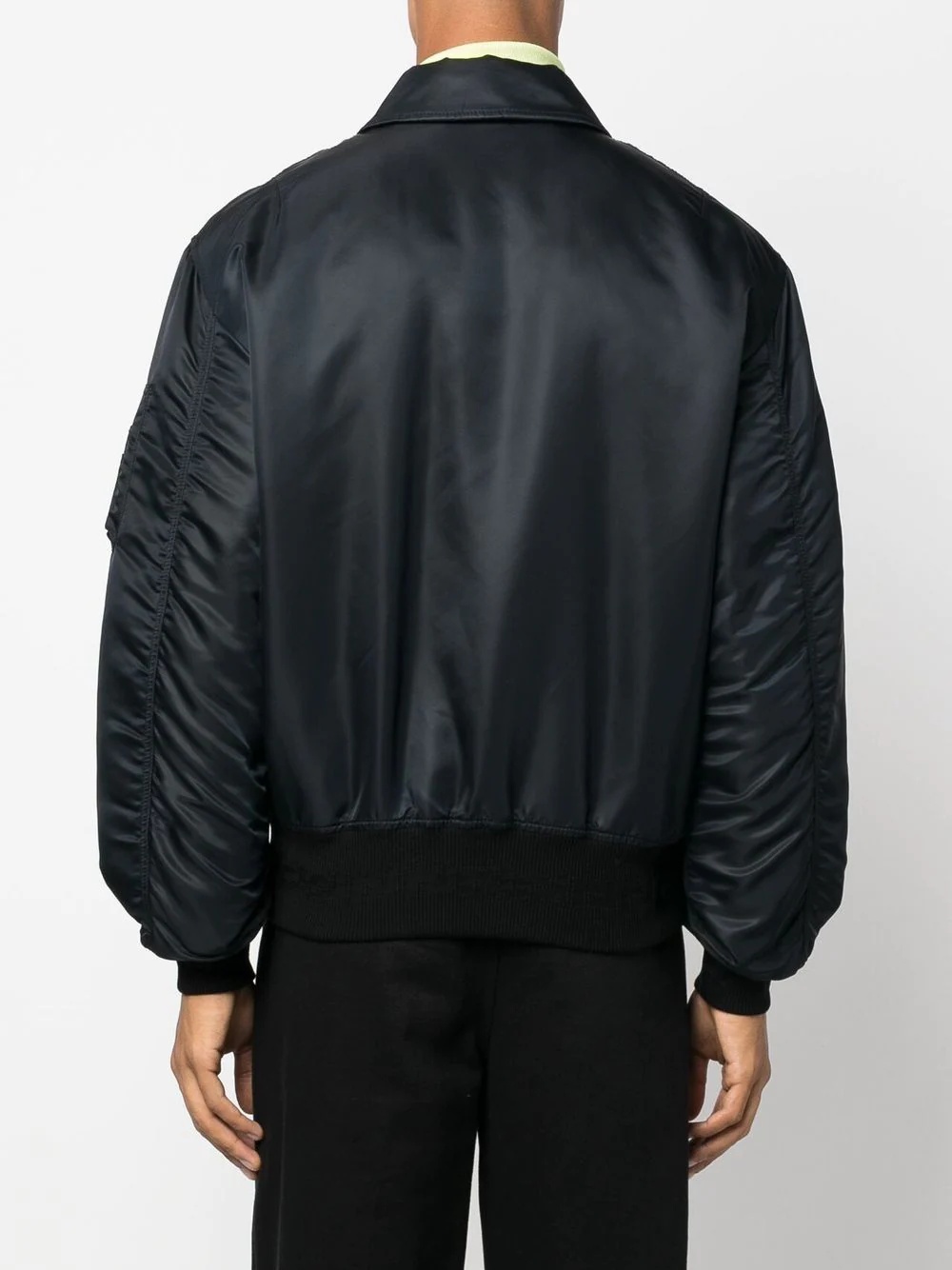 logo-patch padded bomber jacket - 4