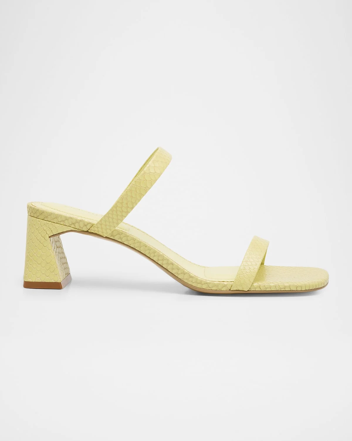 Clara Debossed Leather Sandals - 1