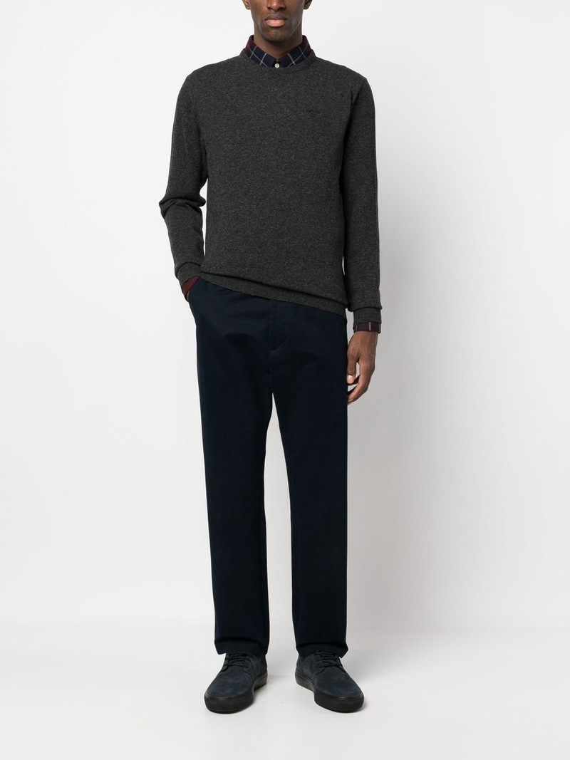 Barbour crew neck wool jumper outlook