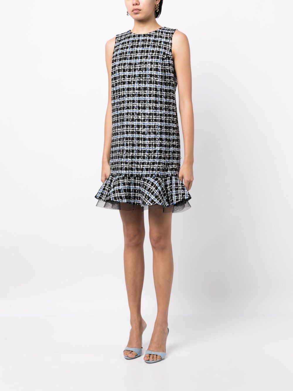 ruffle tweed shift minidress - 3