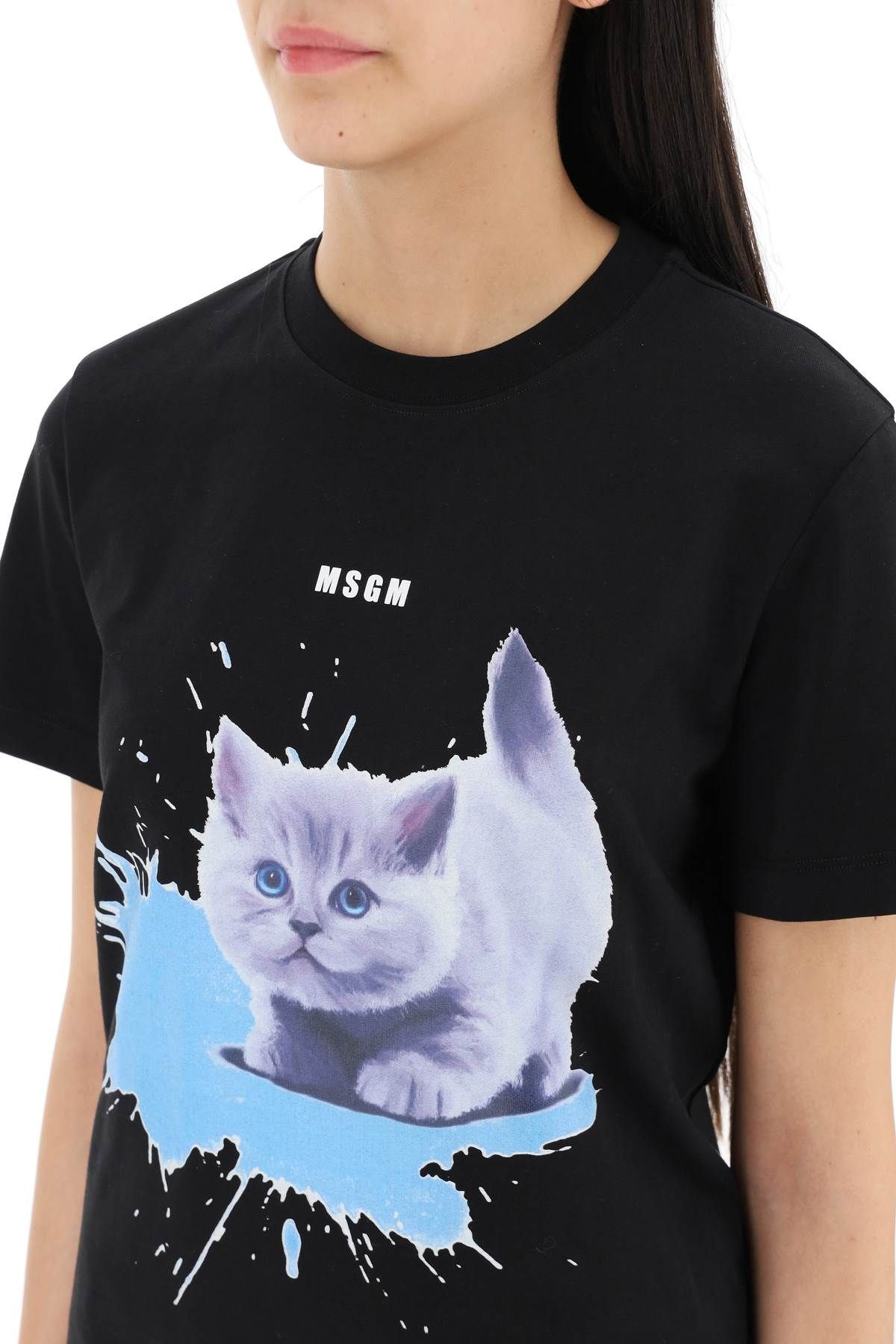 CAT PRINT T-SHIRT - 5