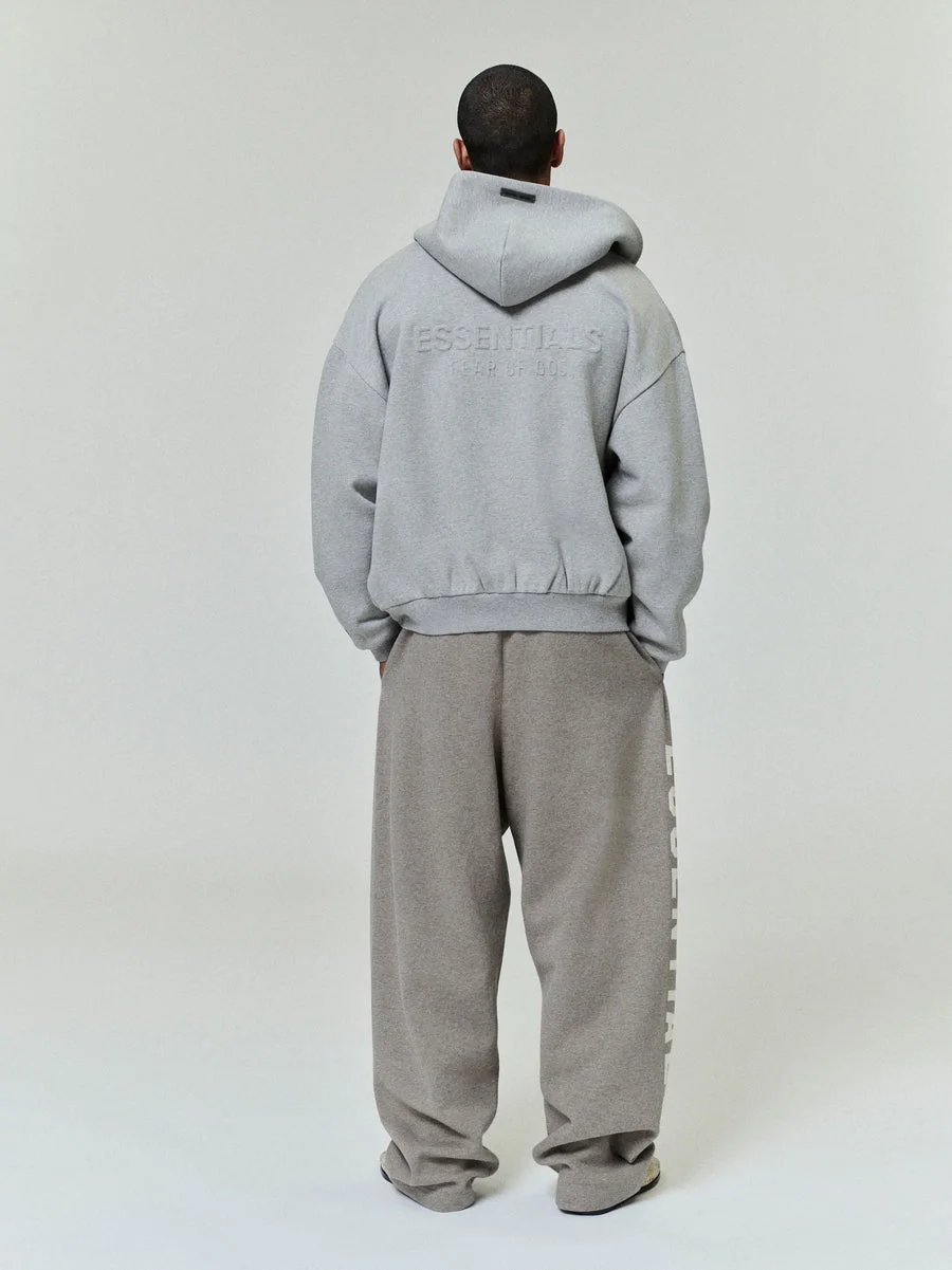 Embossed Classic Fleece Zip-Up Hoodie - 1