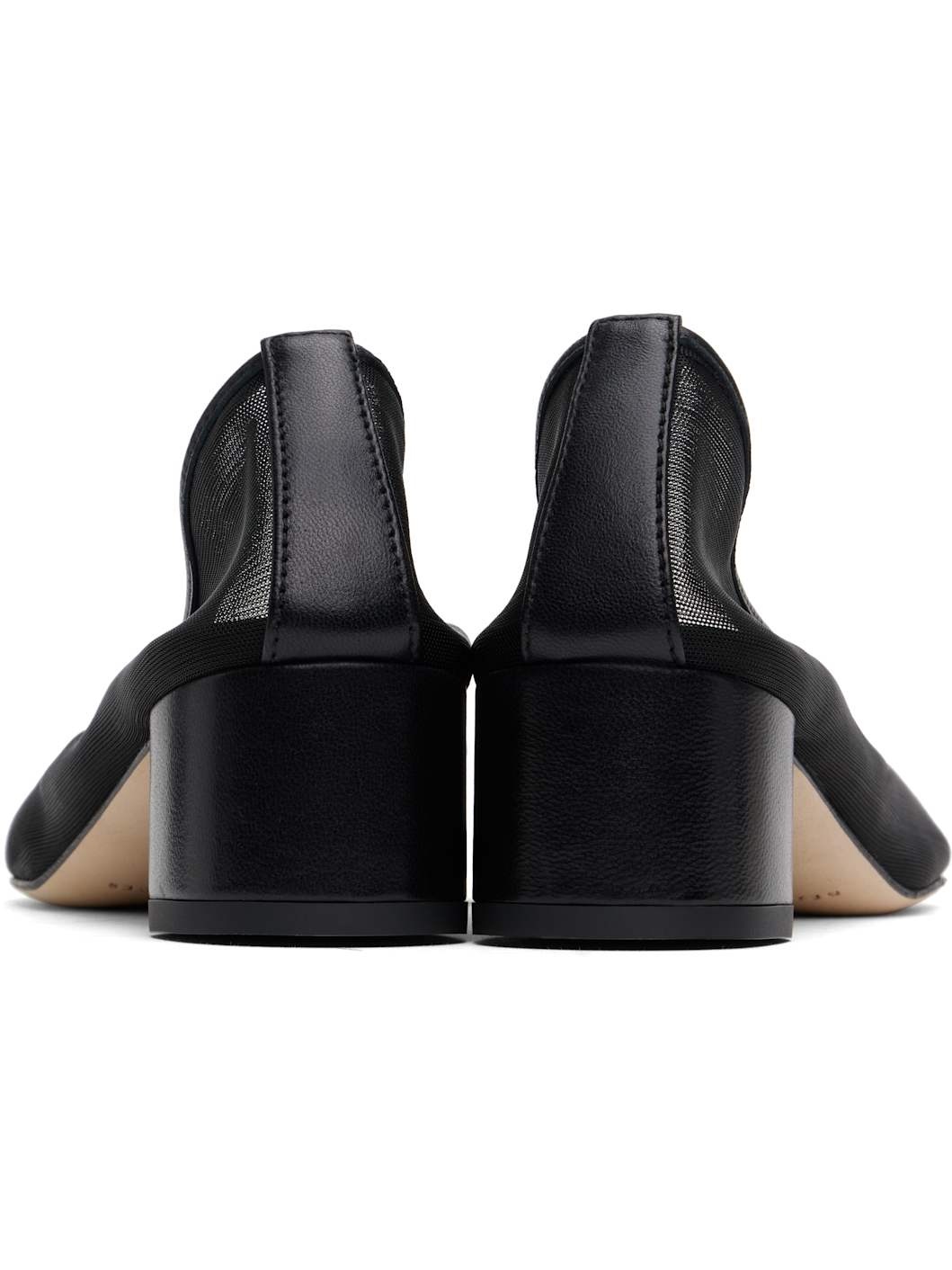 Black Balla Pump Mesh Heels - 2