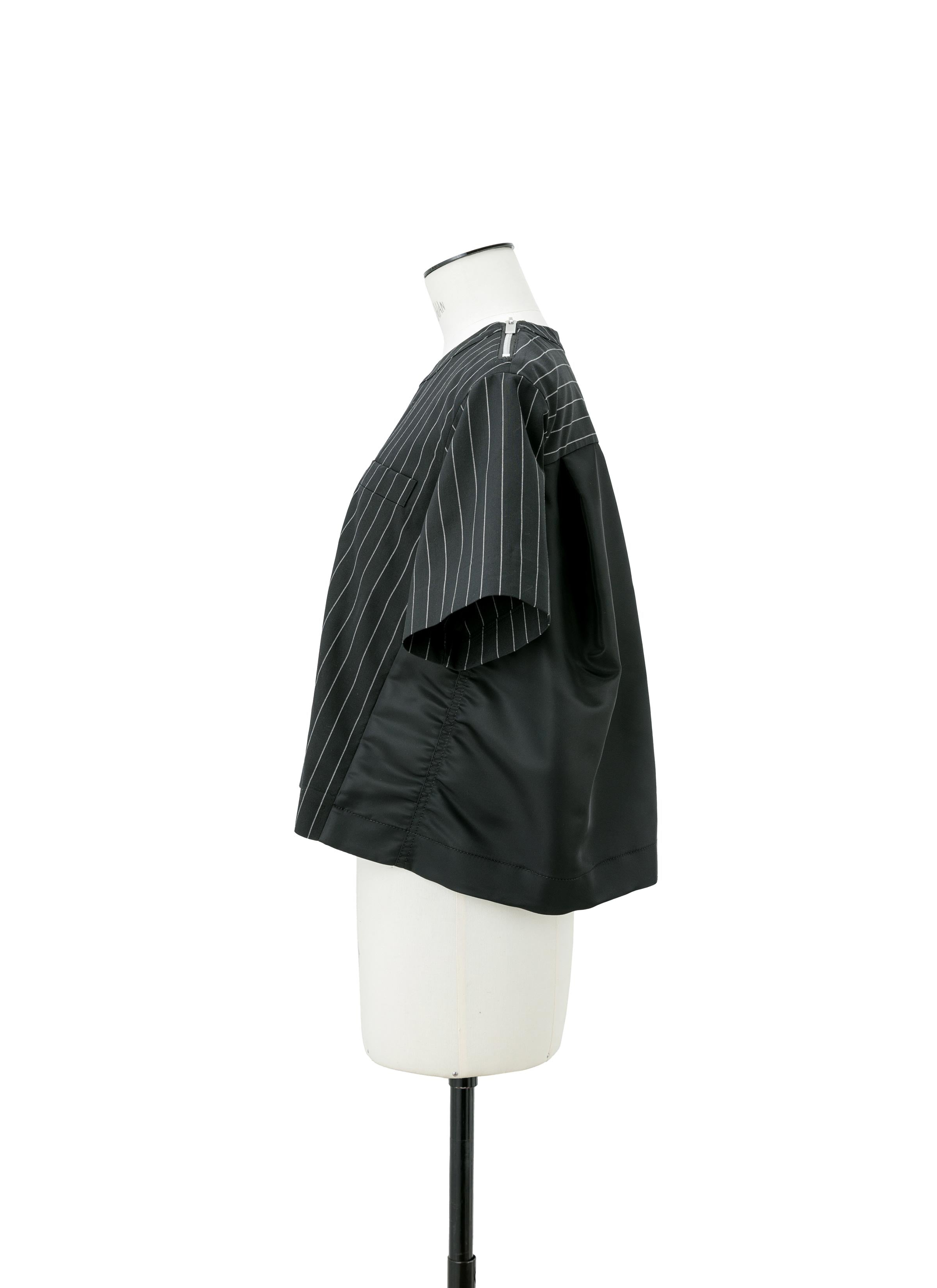 Wool Silk Suiting x Nylon Twill Pullover - 2