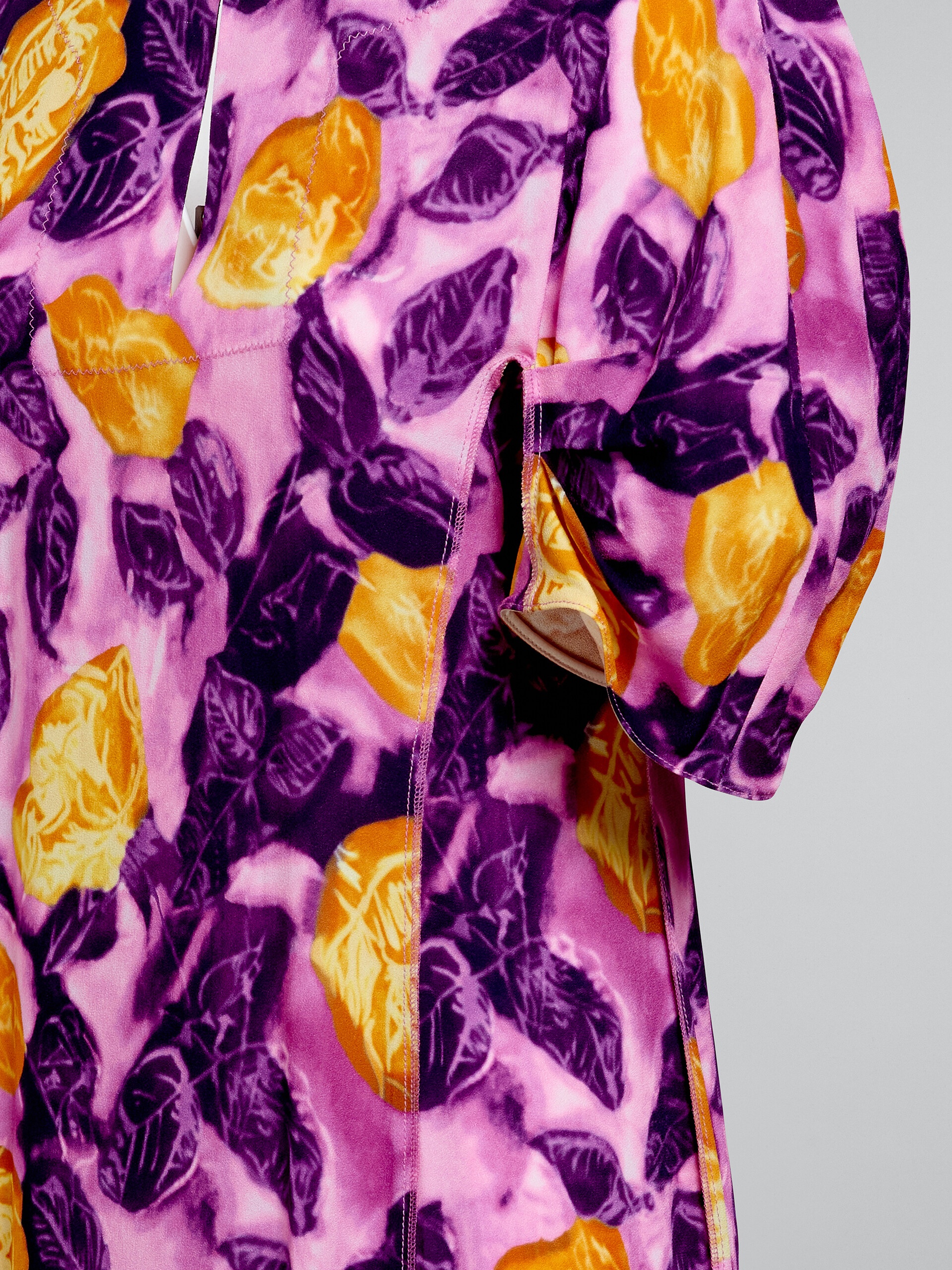 MORNING BLOSSOM PRINT VISCOSE SABLÈ DRESS - 4