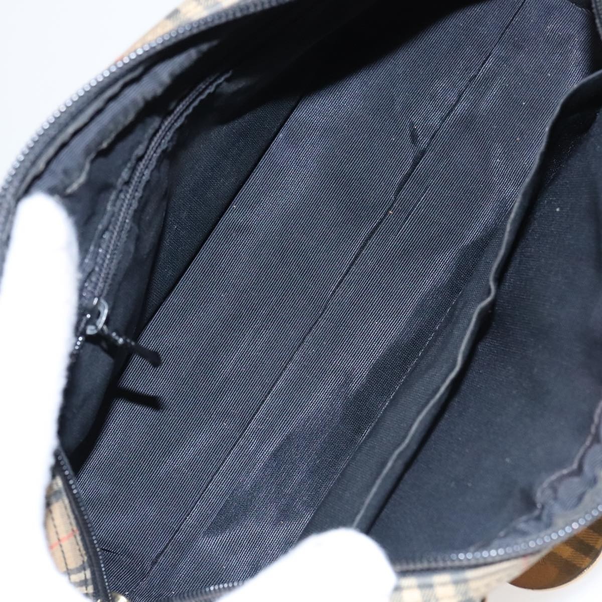 Burberry Nova Check Tote Bag Canvas Leather Beige Black - 16