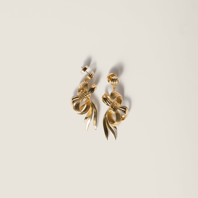 Metal bow earrings 1