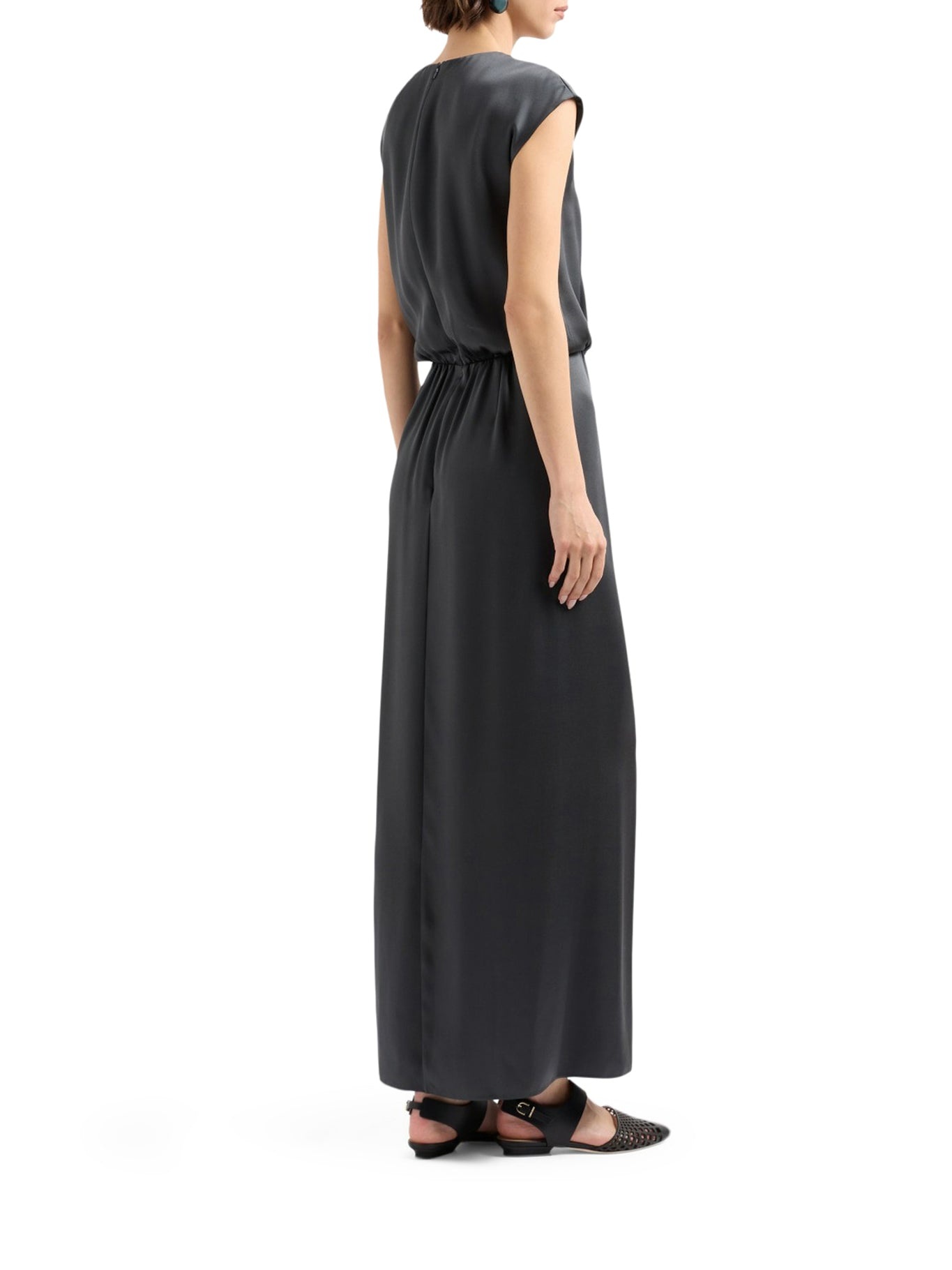 LONG DRESS IN DOUBLE SILK SATIN - 4