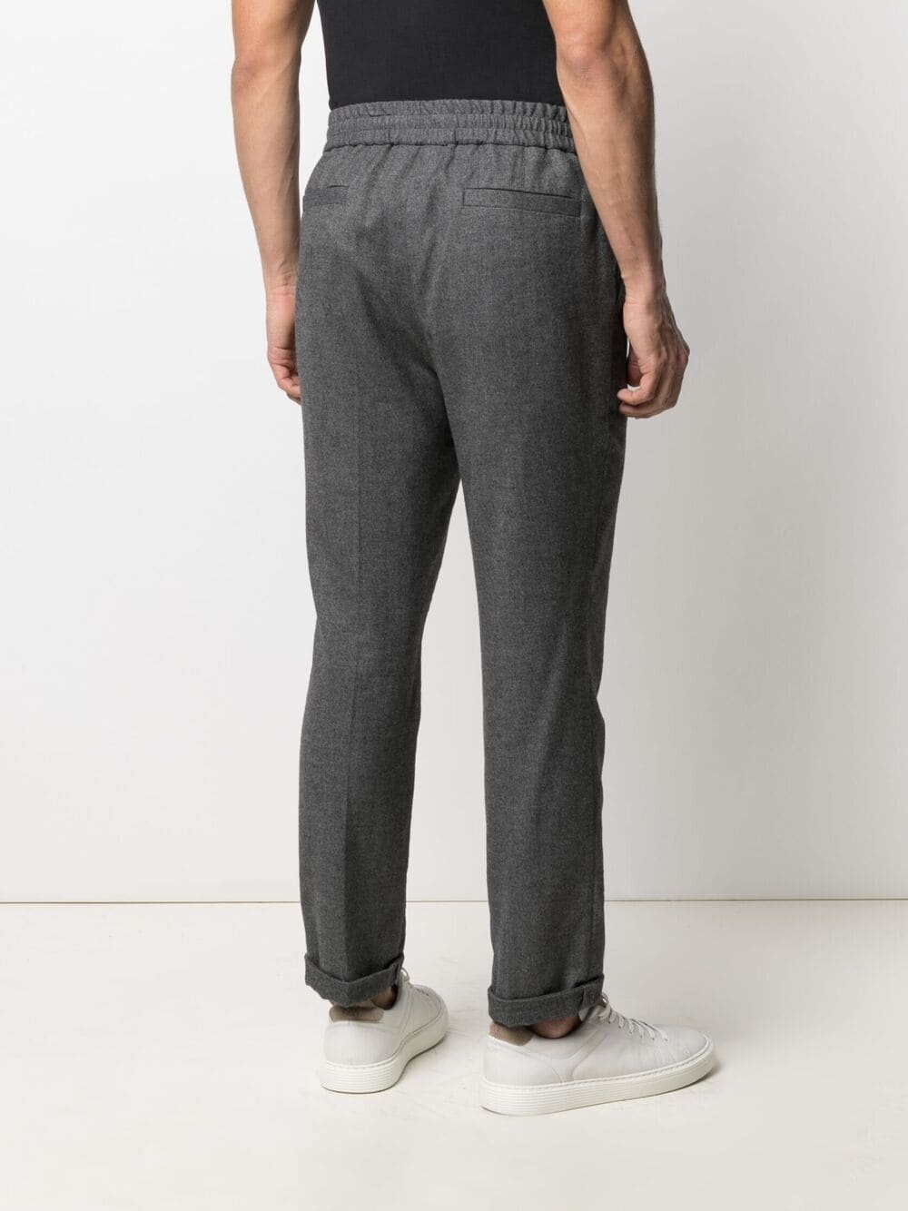 drawstring cotton trousers - 4