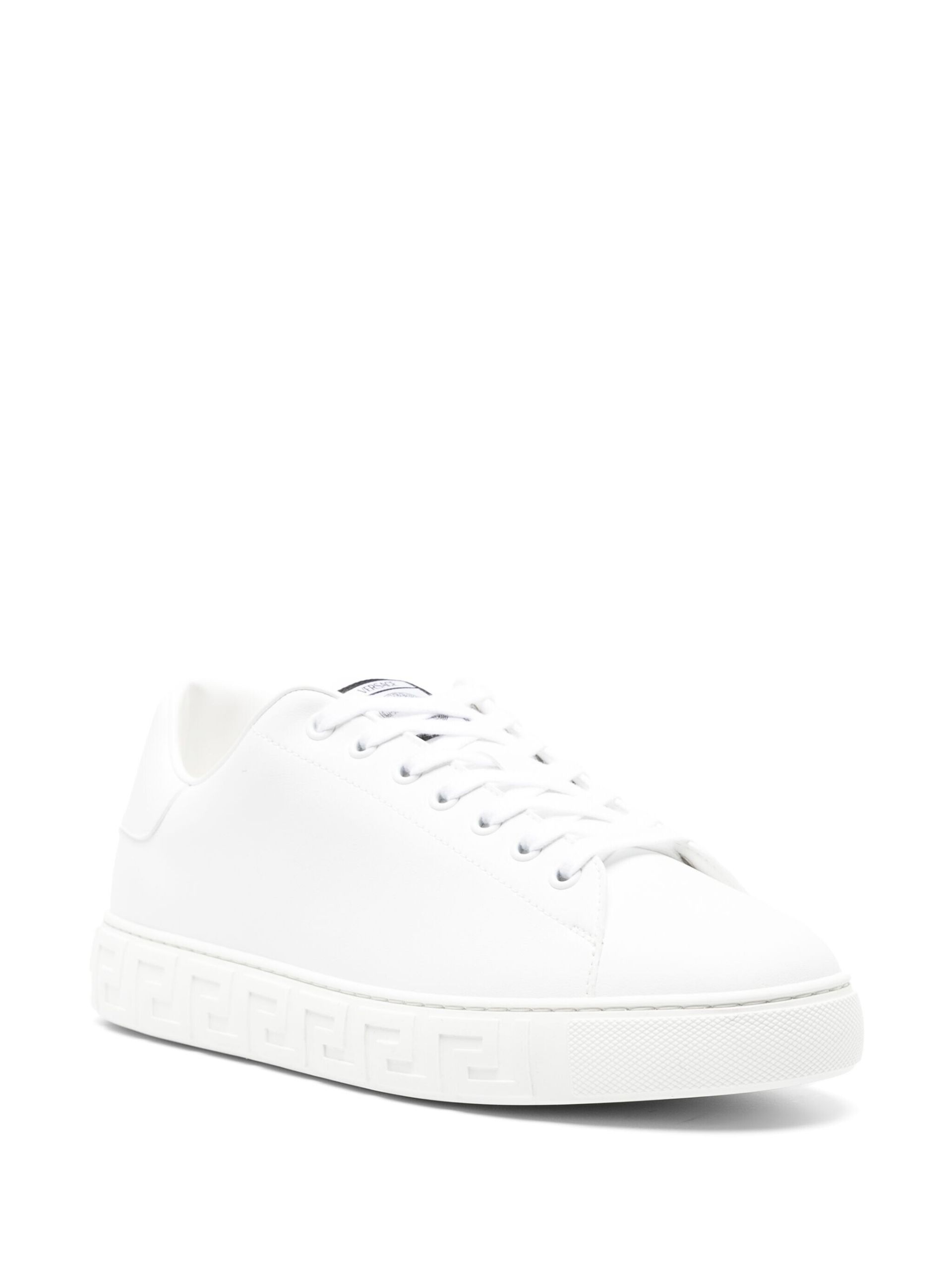 White Greca Faux Leather Sneakers - 2