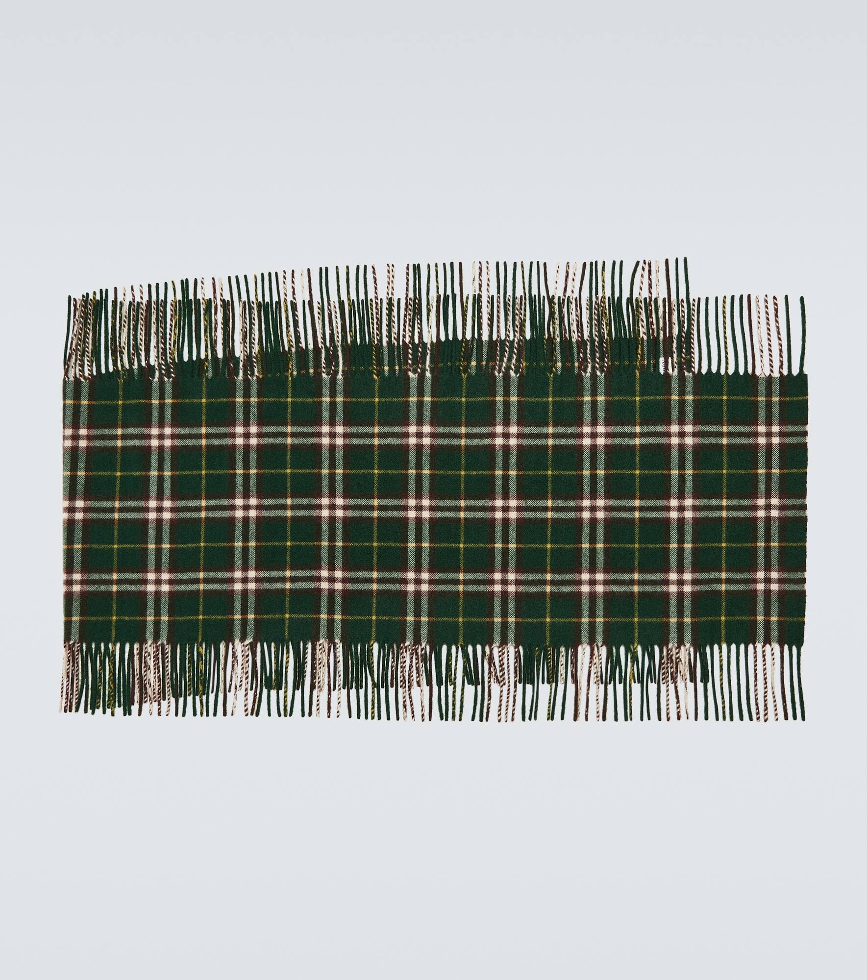 Burberry Check fringed cashmere scarf - 1