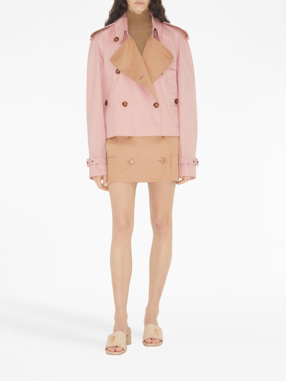 trench cotton mini skirt - 2