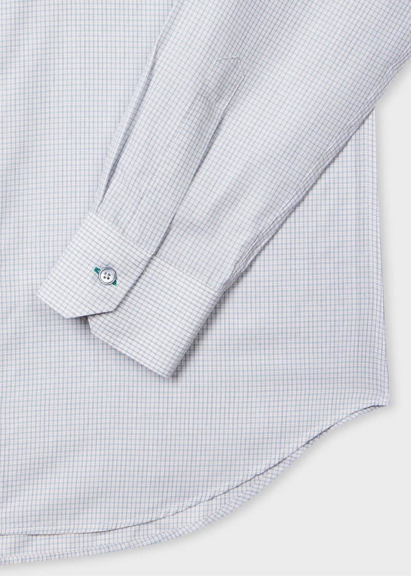 Paul Smith Tailored-Fit Light Blue Check Flannel Shirt outlook