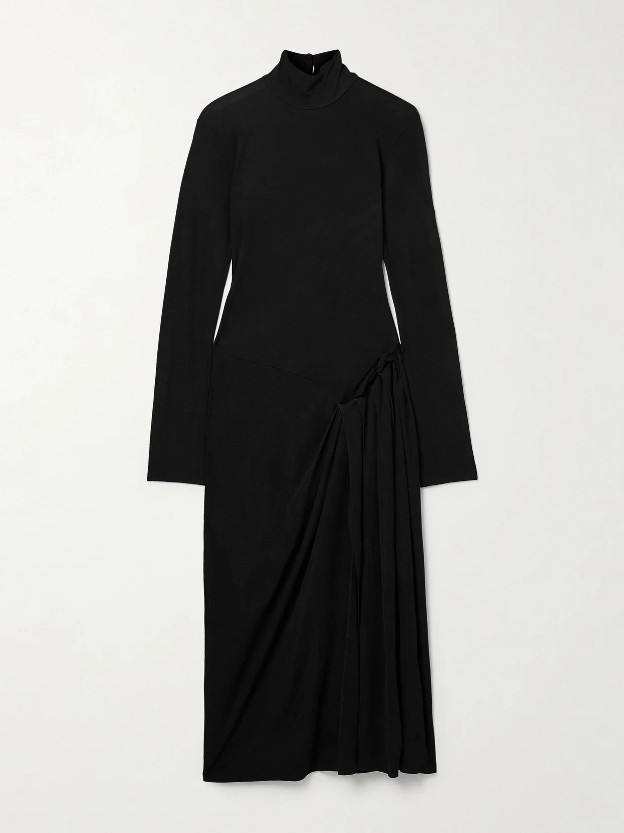 Vento Pleated Draped Jersey Midi Dress - 1