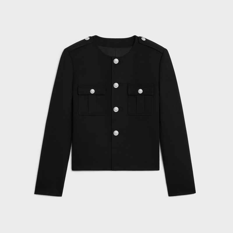 military jacket in diagonal wool 1