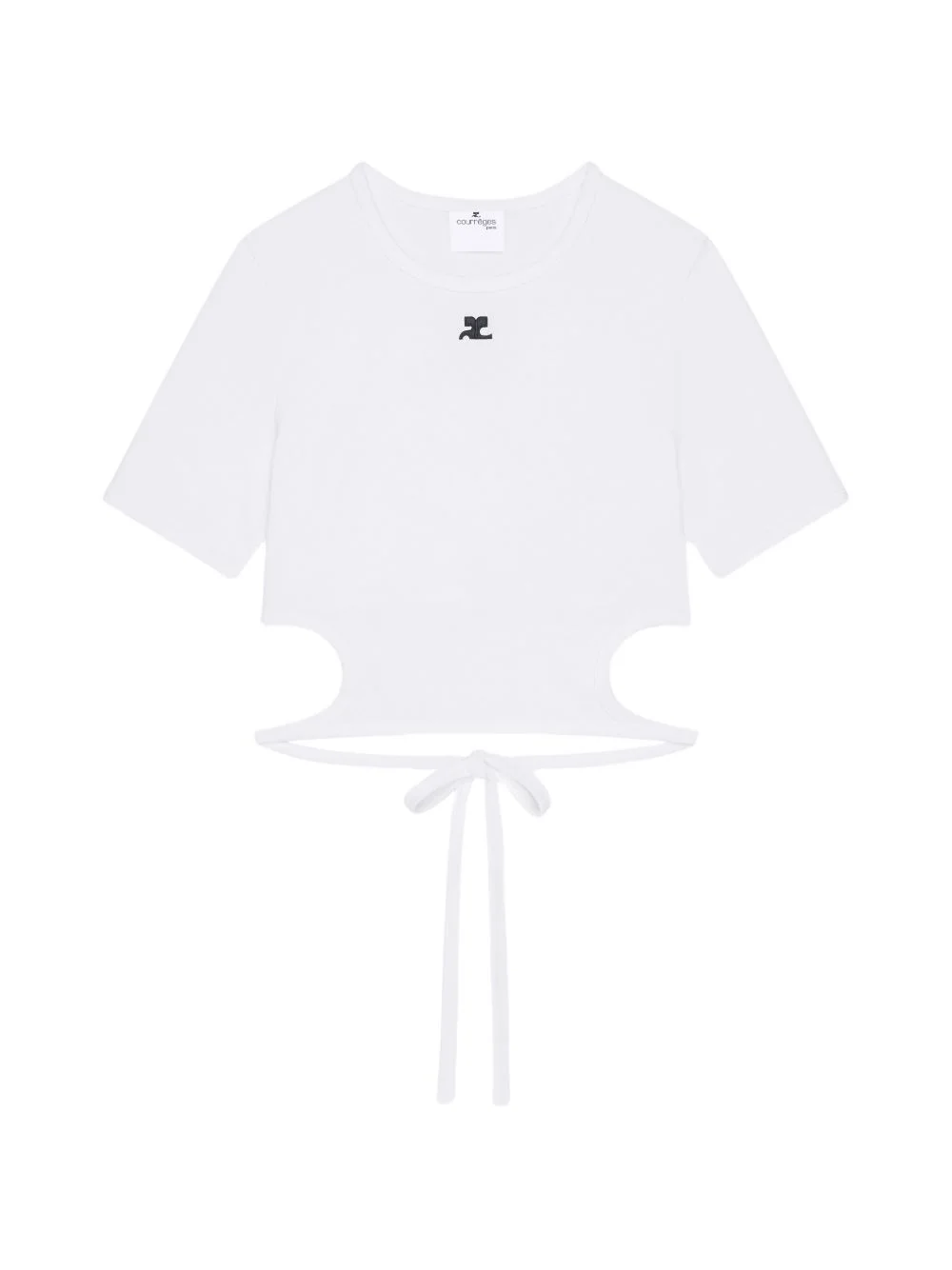 cut-out cropped T-shirt - 1