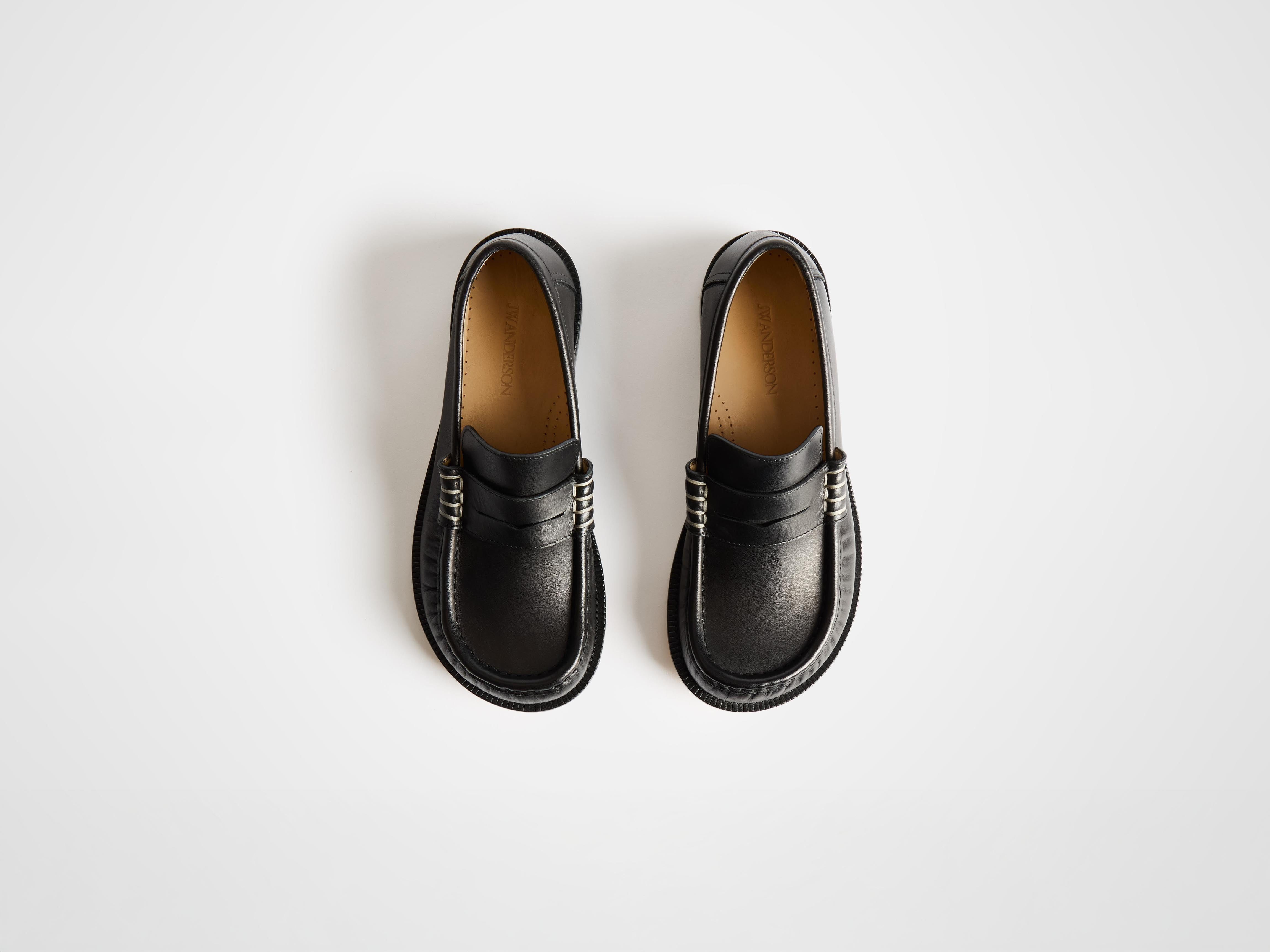 MENS LOAFER MOCCASINS IN BLACK - 5