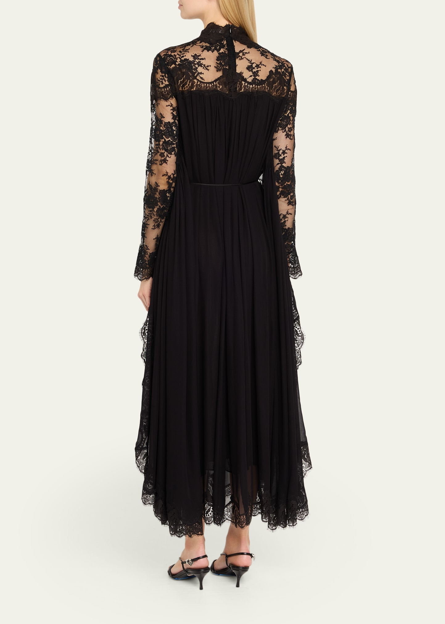 Lace Bat-Wing Maxi Dress - 3
