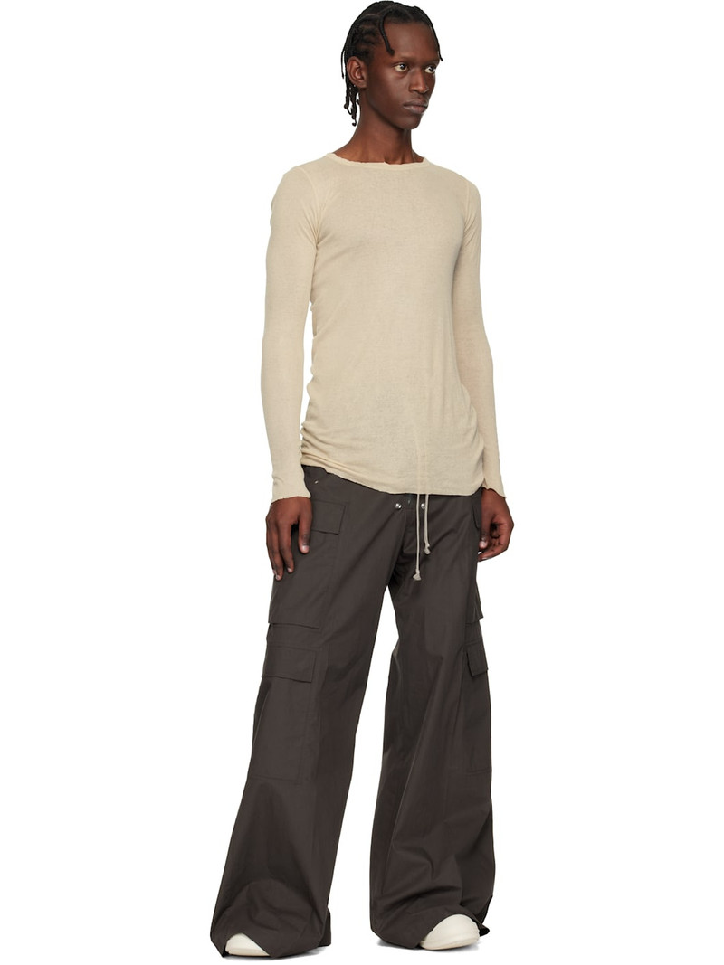 Rick Owens Brown Temple Jumbolace Sneakers outlook