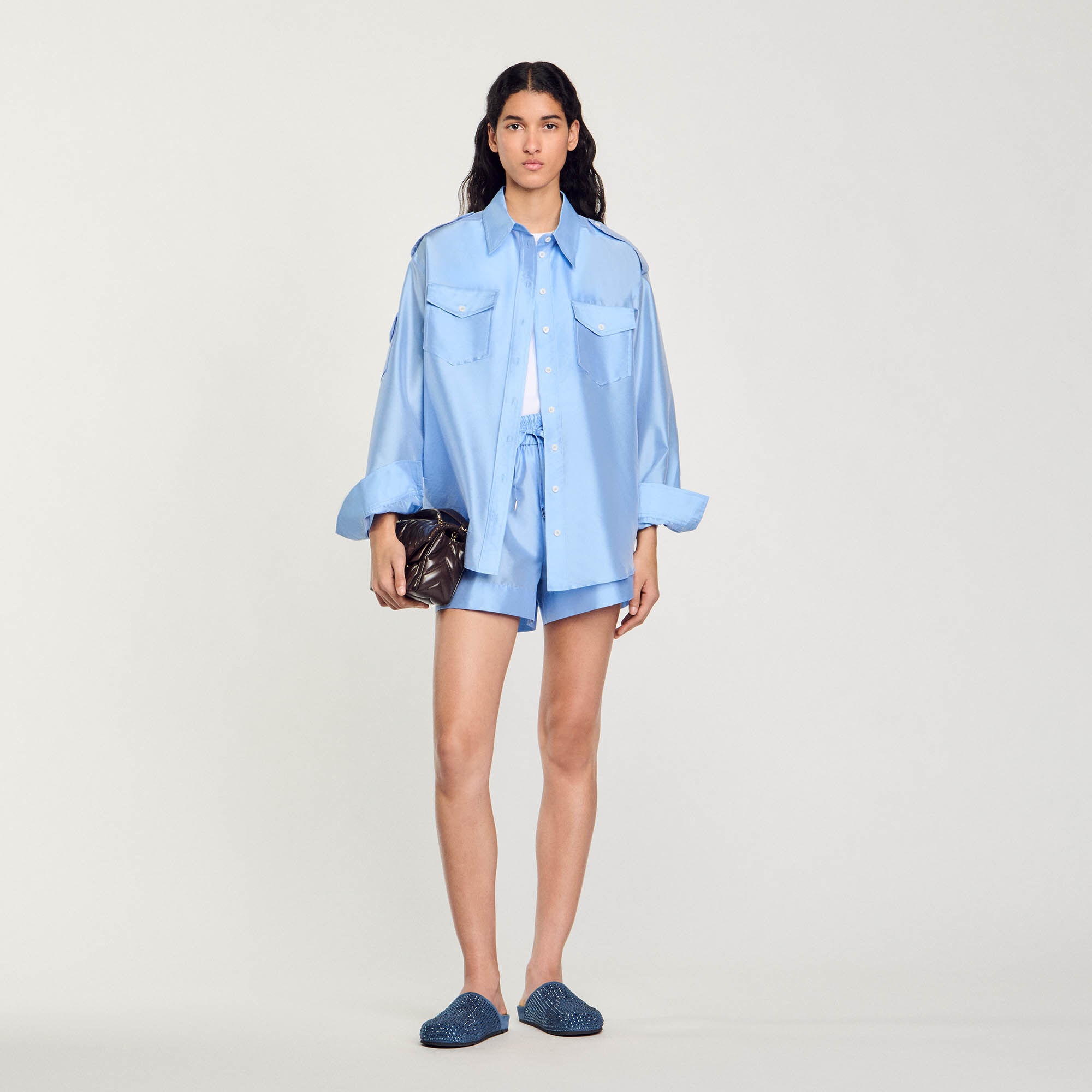 LOOSE-FIT SATIN SHIRT - 2