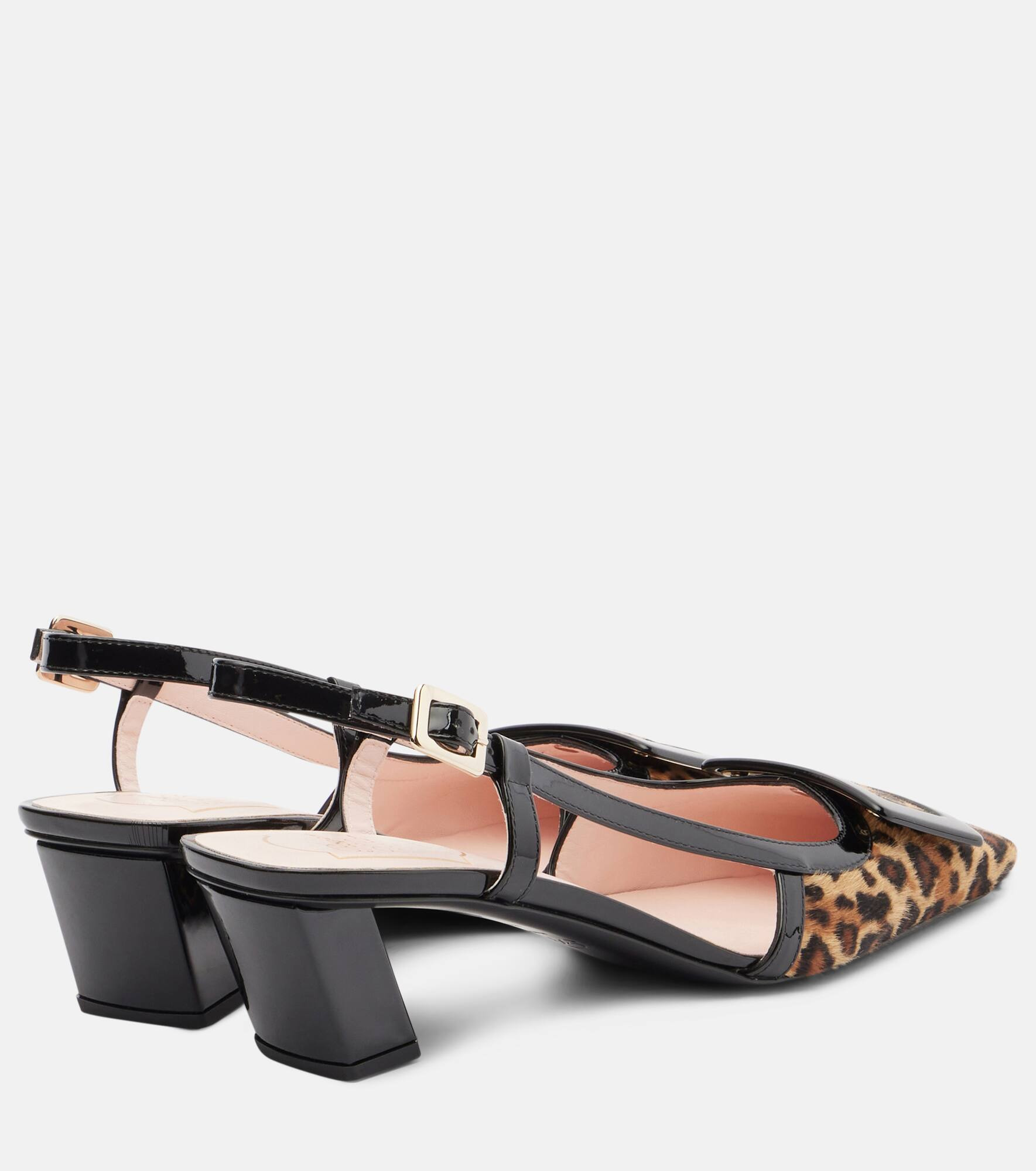 Belle Vivier 45 calf hair slingback pumps - 2