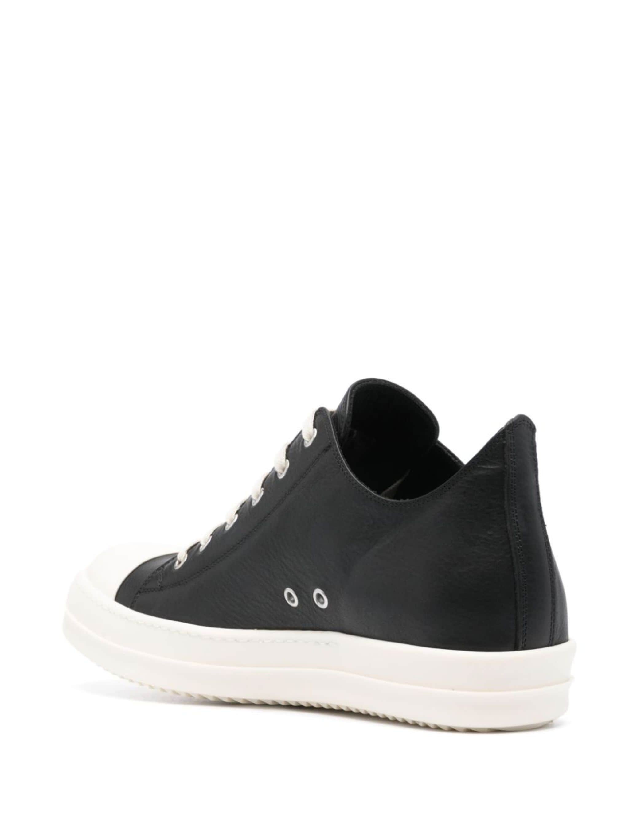 contrasting-toecap leather sneakers - 3