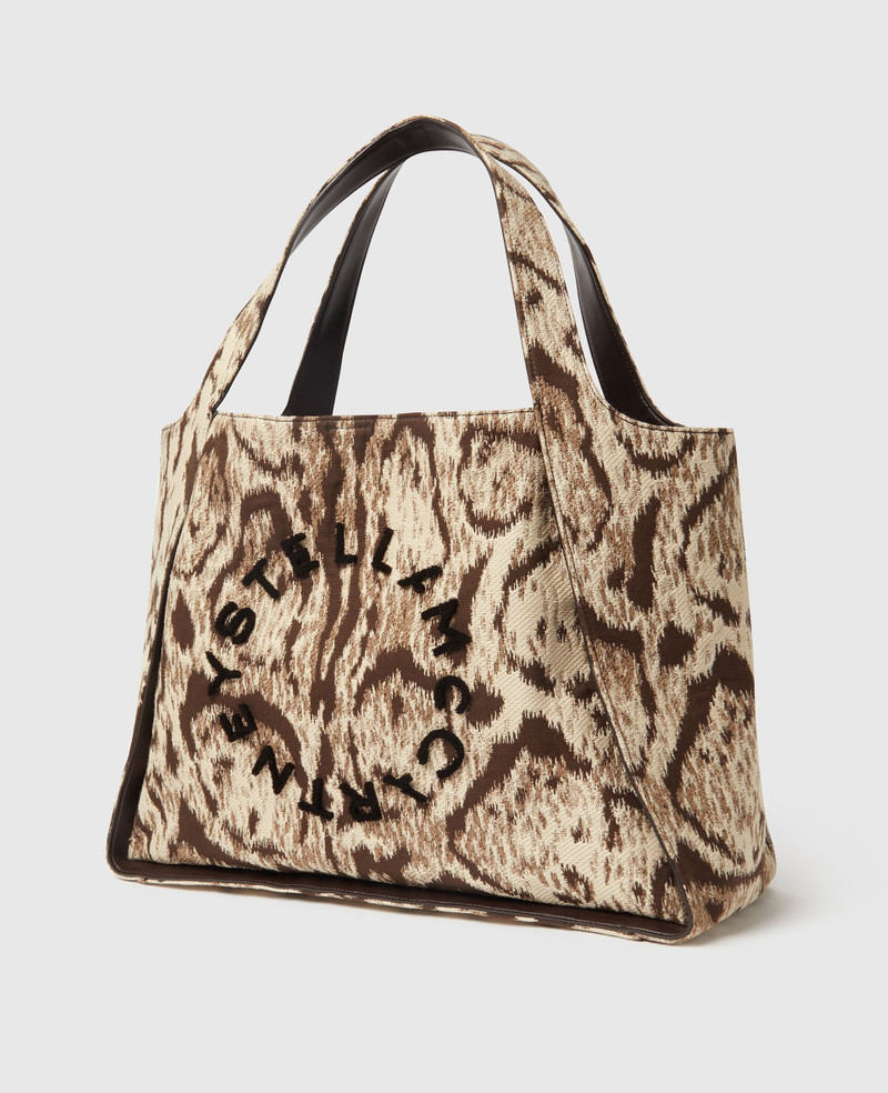 Stella McCartney Logo Large Cloud Leopard Tote Bag outlook